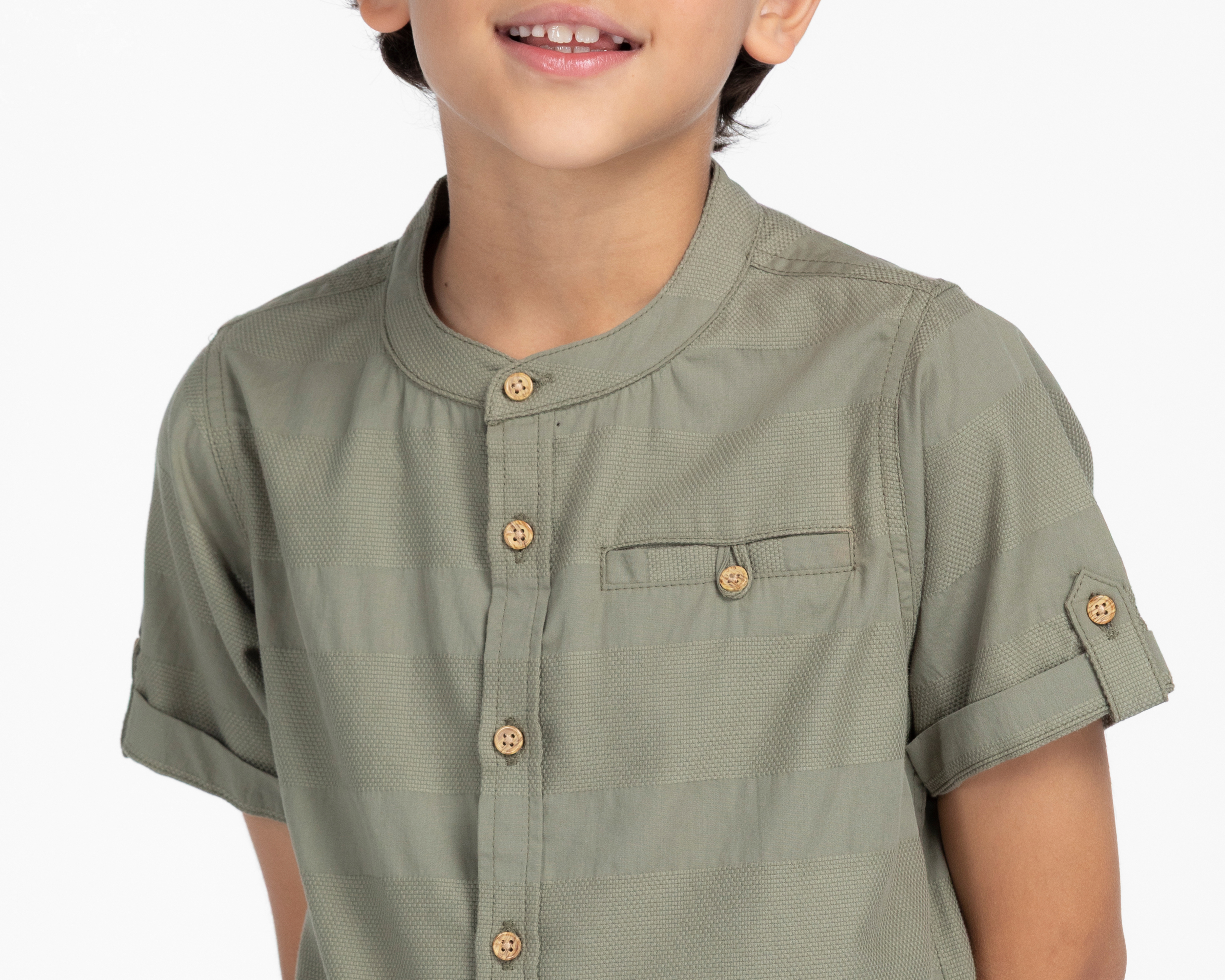 Foto 5 pulgar | Foto 4 | Camisa Refill Manga Corta a Rayas para Niño