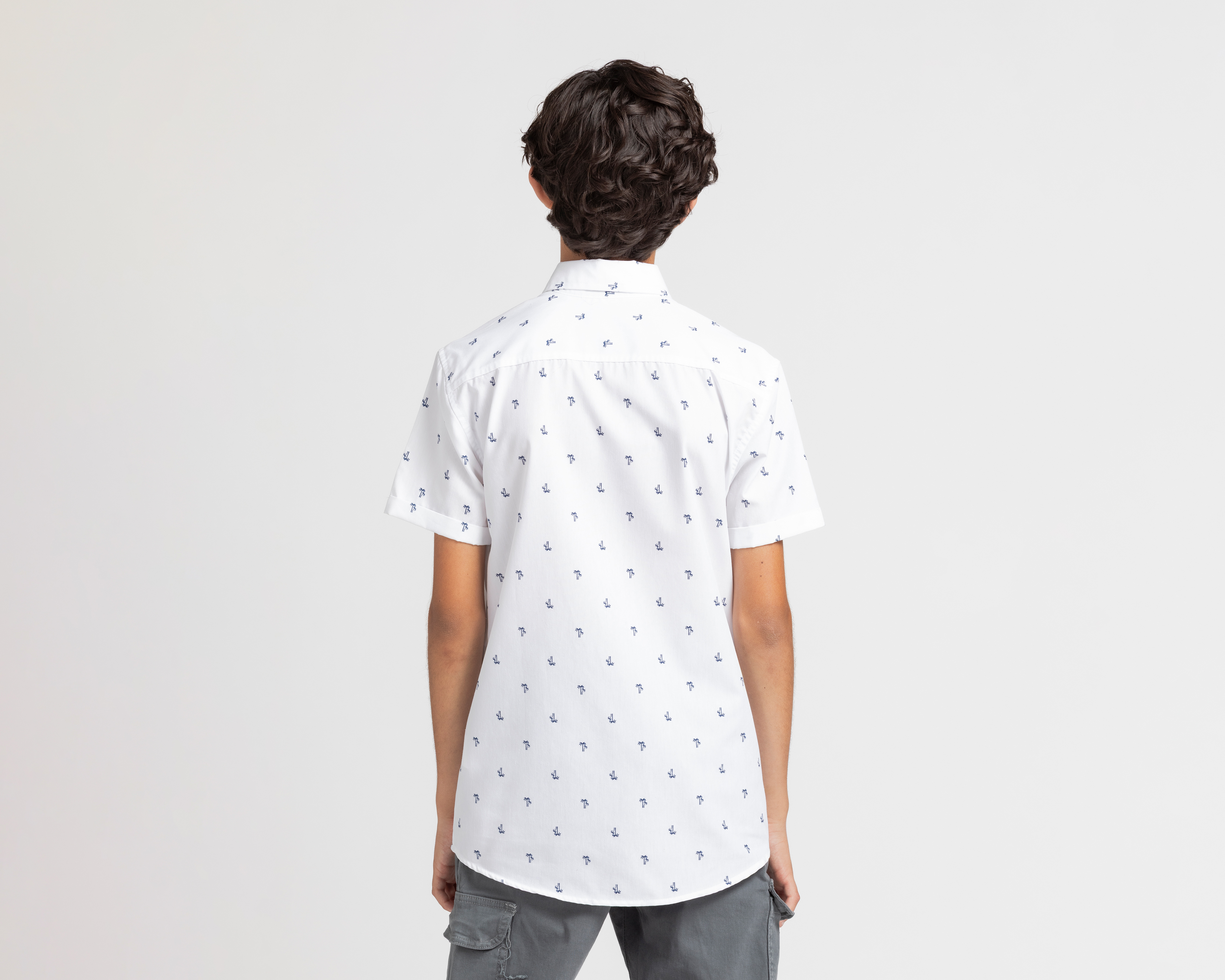 Foto 4 pulgar | Foto 3 | Camisa Refill Manga Corta con Palmeras Juvenil