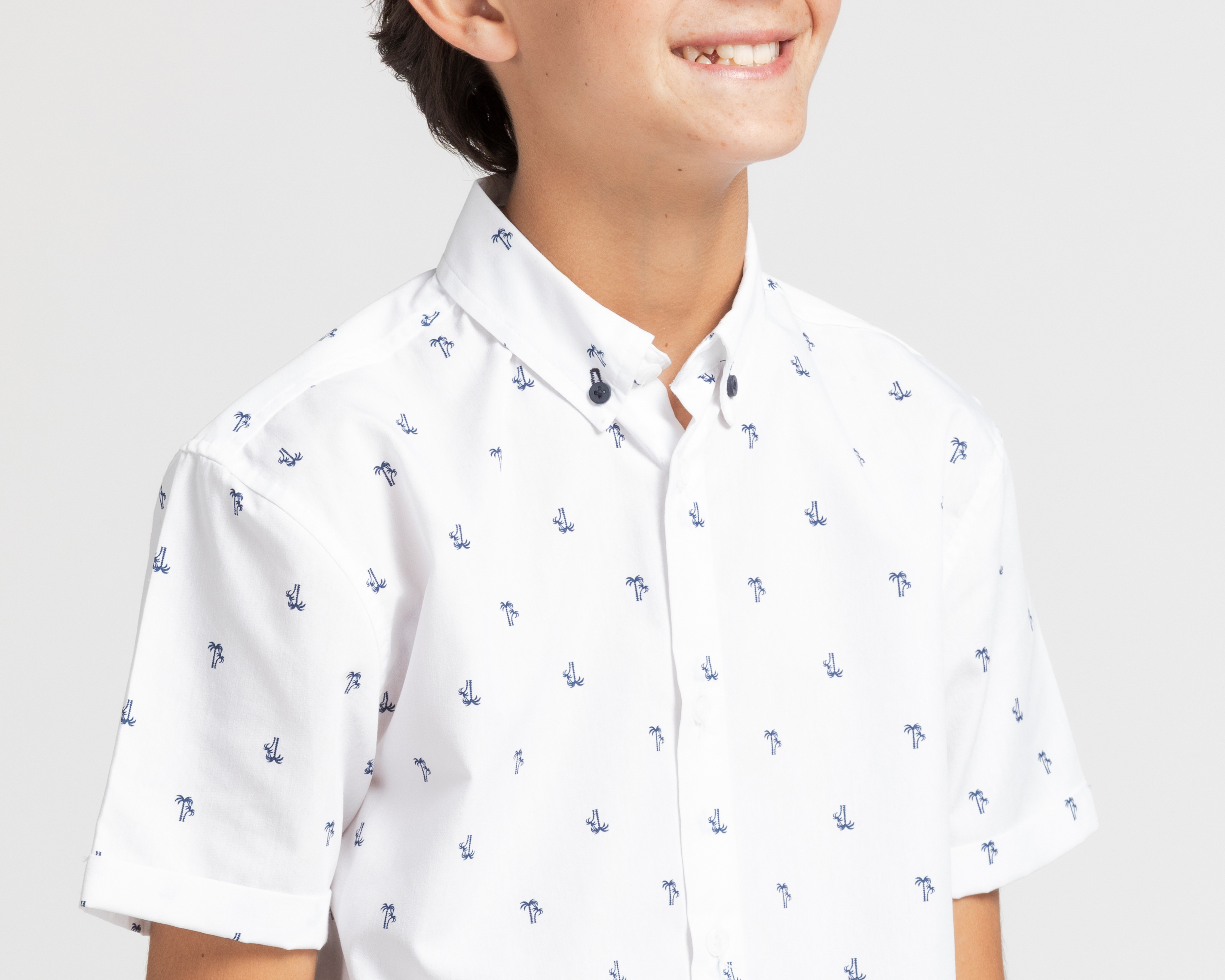 Foto 4 | Foto 4 | Camisa Refill Manga Corta con Palmeras Juvenil