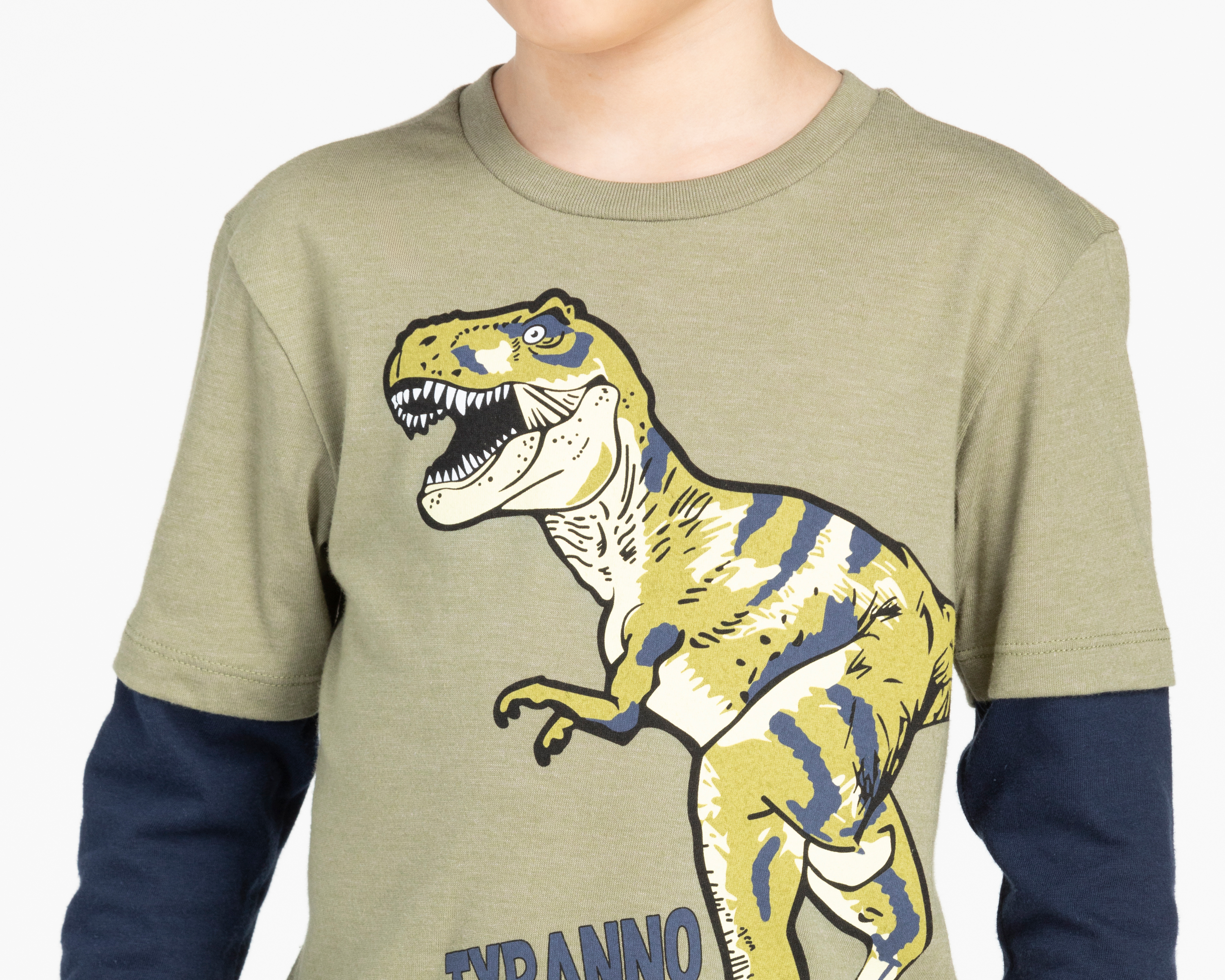 Foto 5 pulgar | Foto 4 | Playera Refill Manga Larga Dinosaurio para Niño