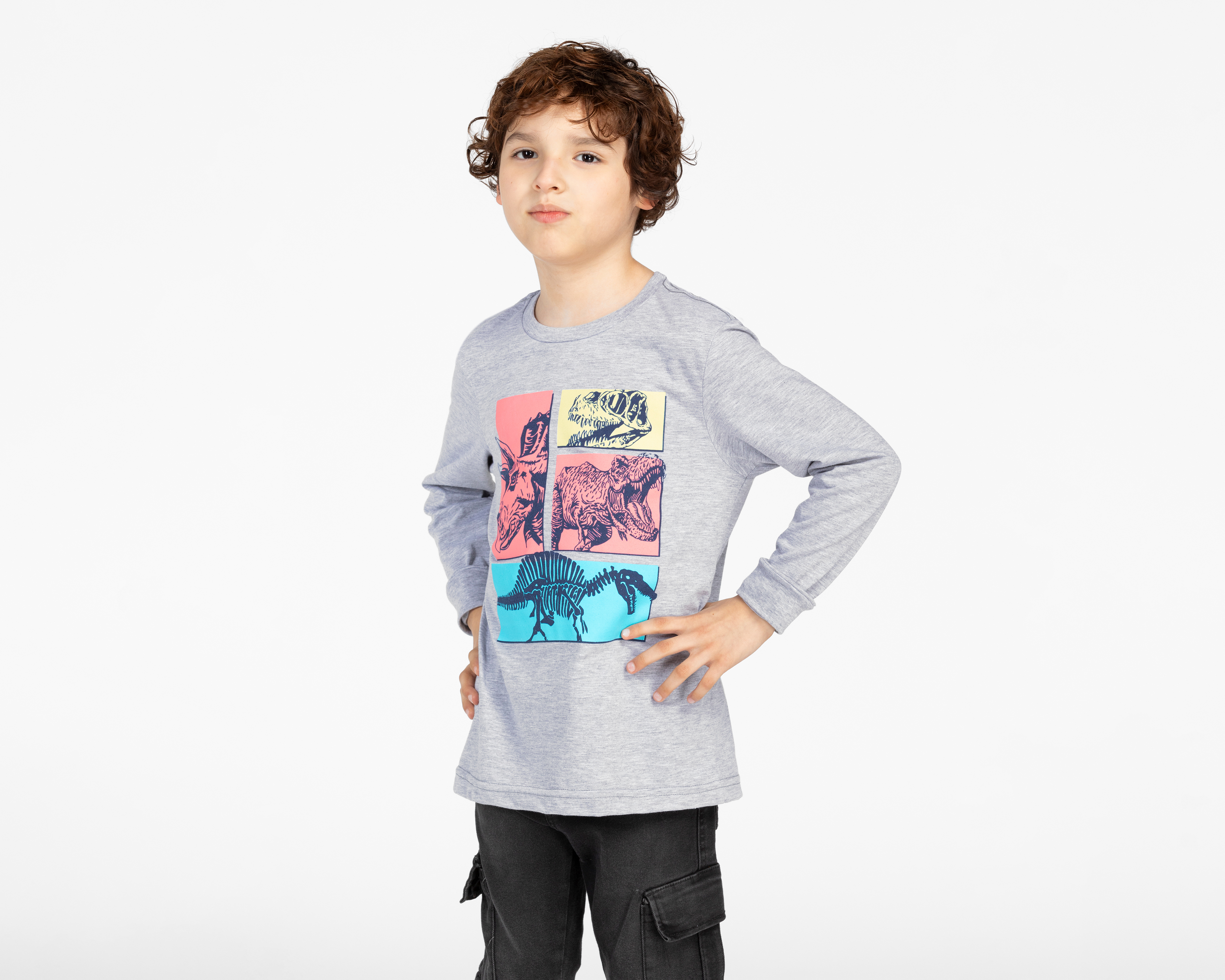 Foto 2 pulgar | Foto 1 | Playera Refill Manga Larga Estampada para Niño