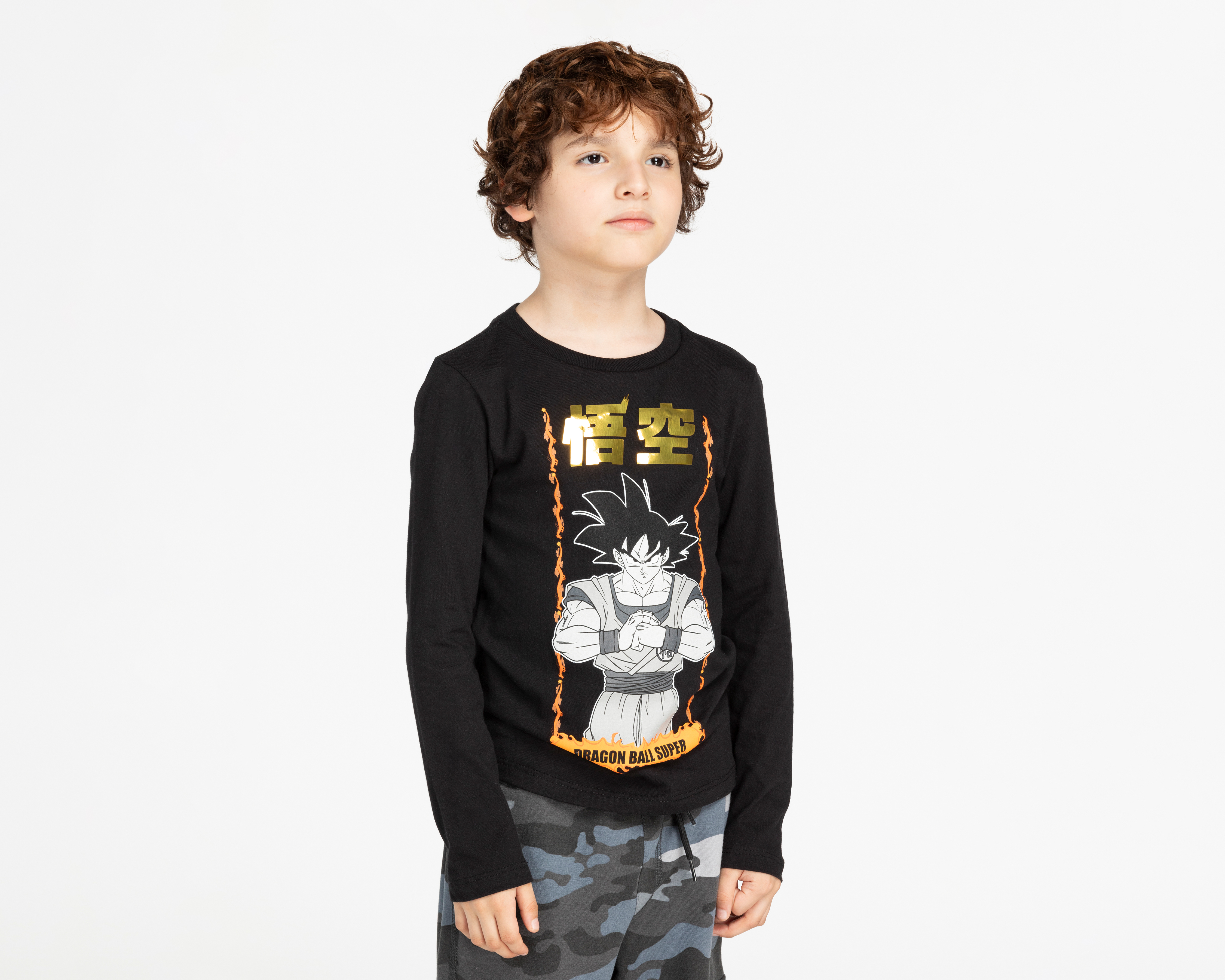 Foto 2 pulgar | Foto 1 | Playera Dragon Ball Z Manga Larga Estampada para Niño