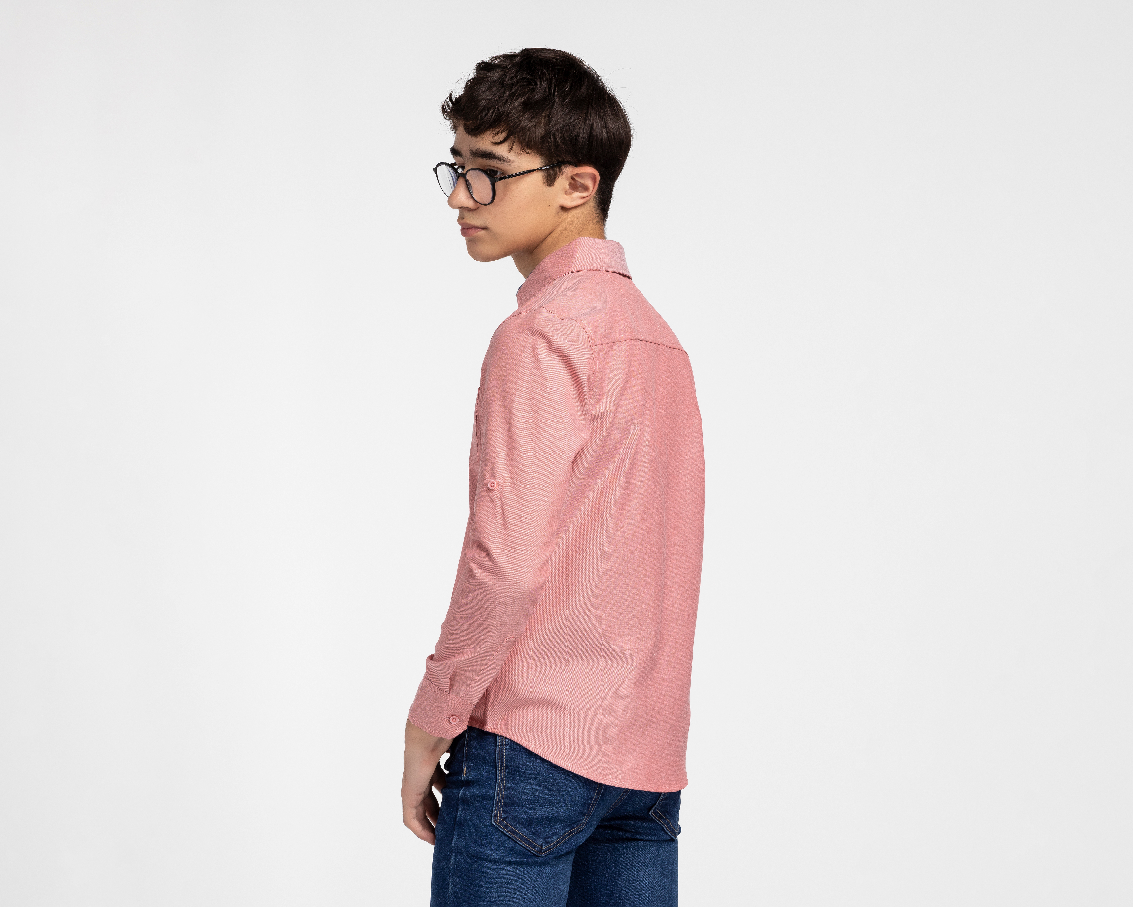 Foto 4 pulgar | Foto 3 | Camisa de Cuello Americano Rosa Refill para Niño