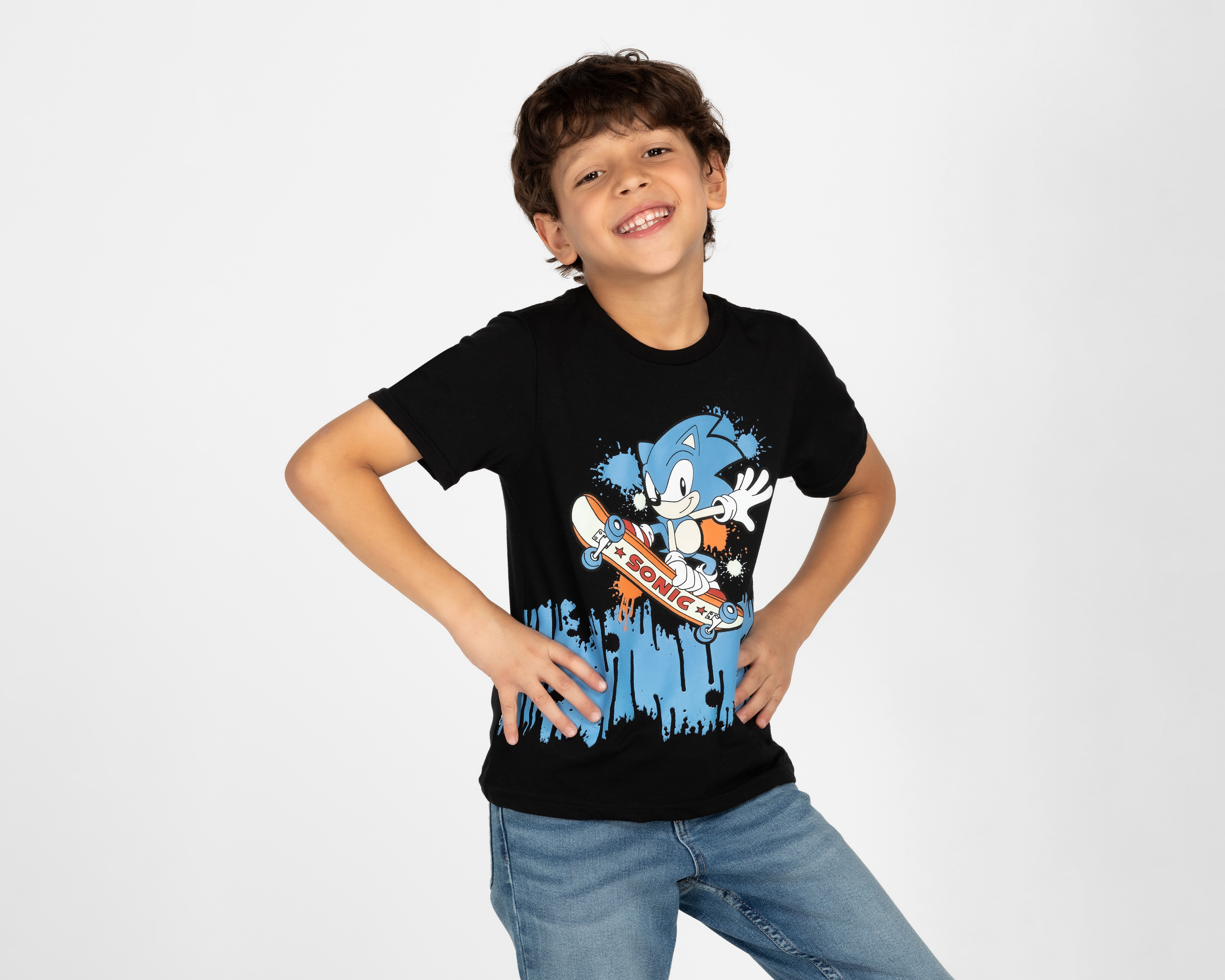 Foto 1 | Foto 1 | Playera Sonic Manga Corta Estampada para Niño