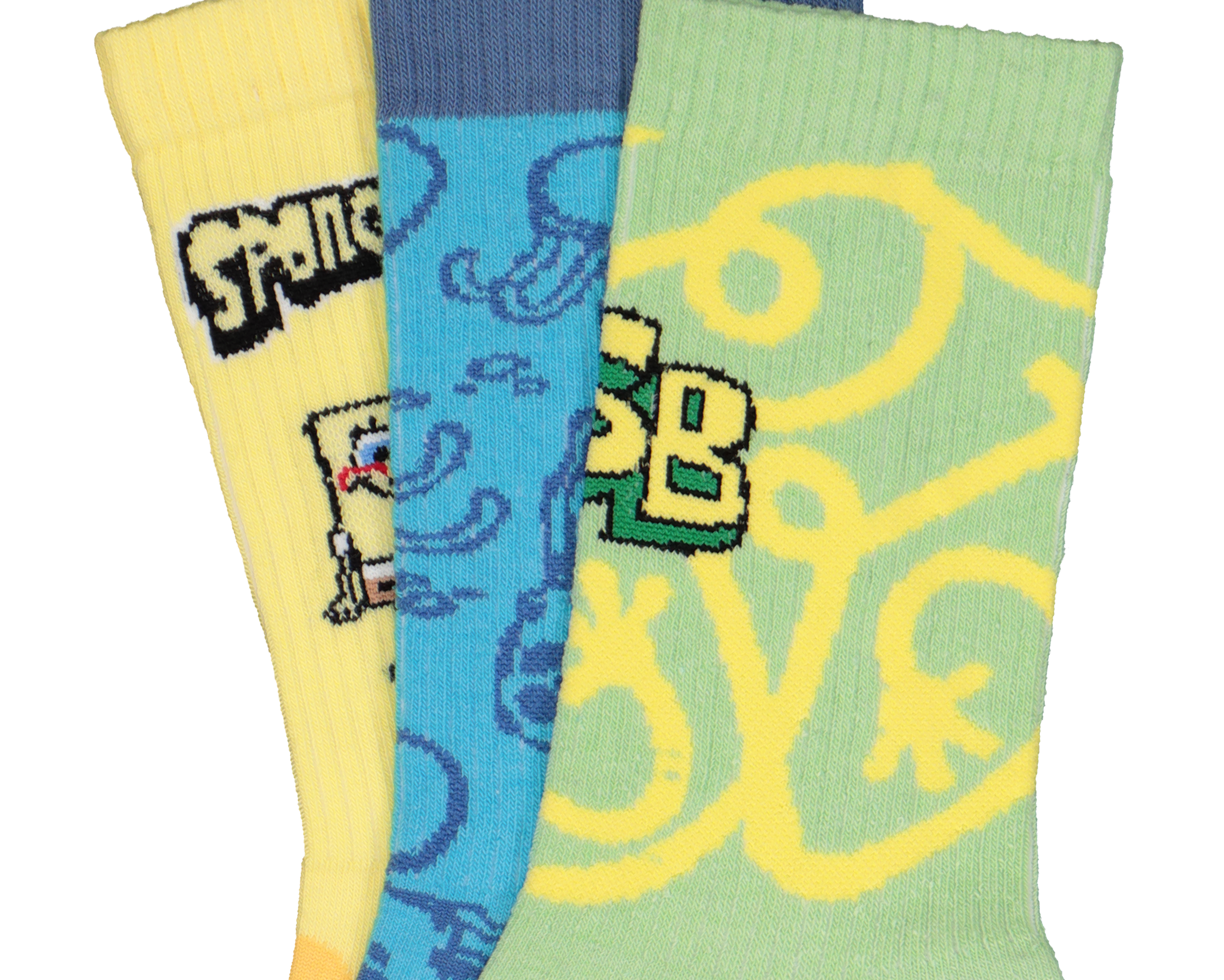 Foto 3 pulgar | Foto 2 | Calcetas Largas Bob Esponja para Niño 3 pares