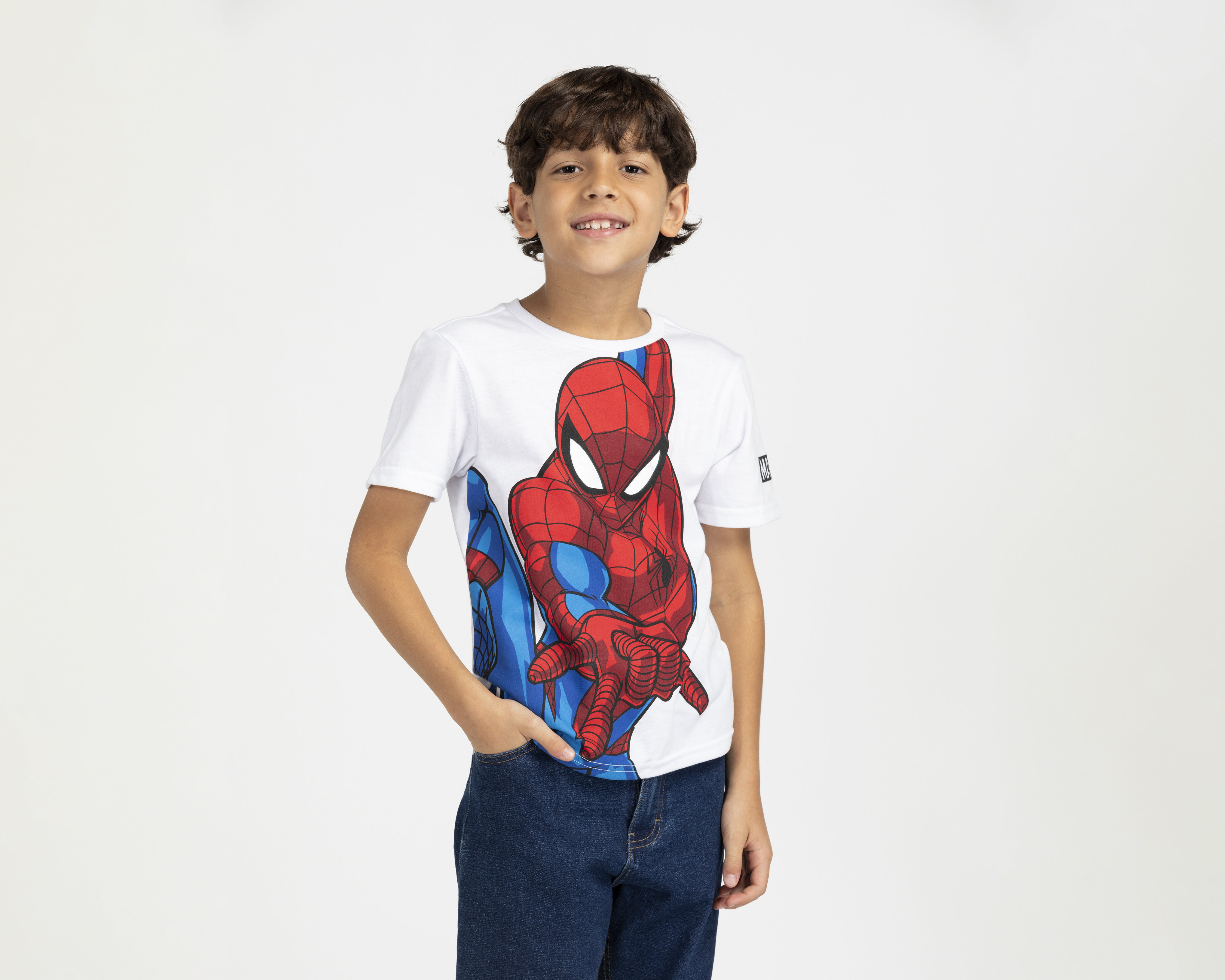 Playera Marvel Spider-Man Manga Corta Estampada para Niño