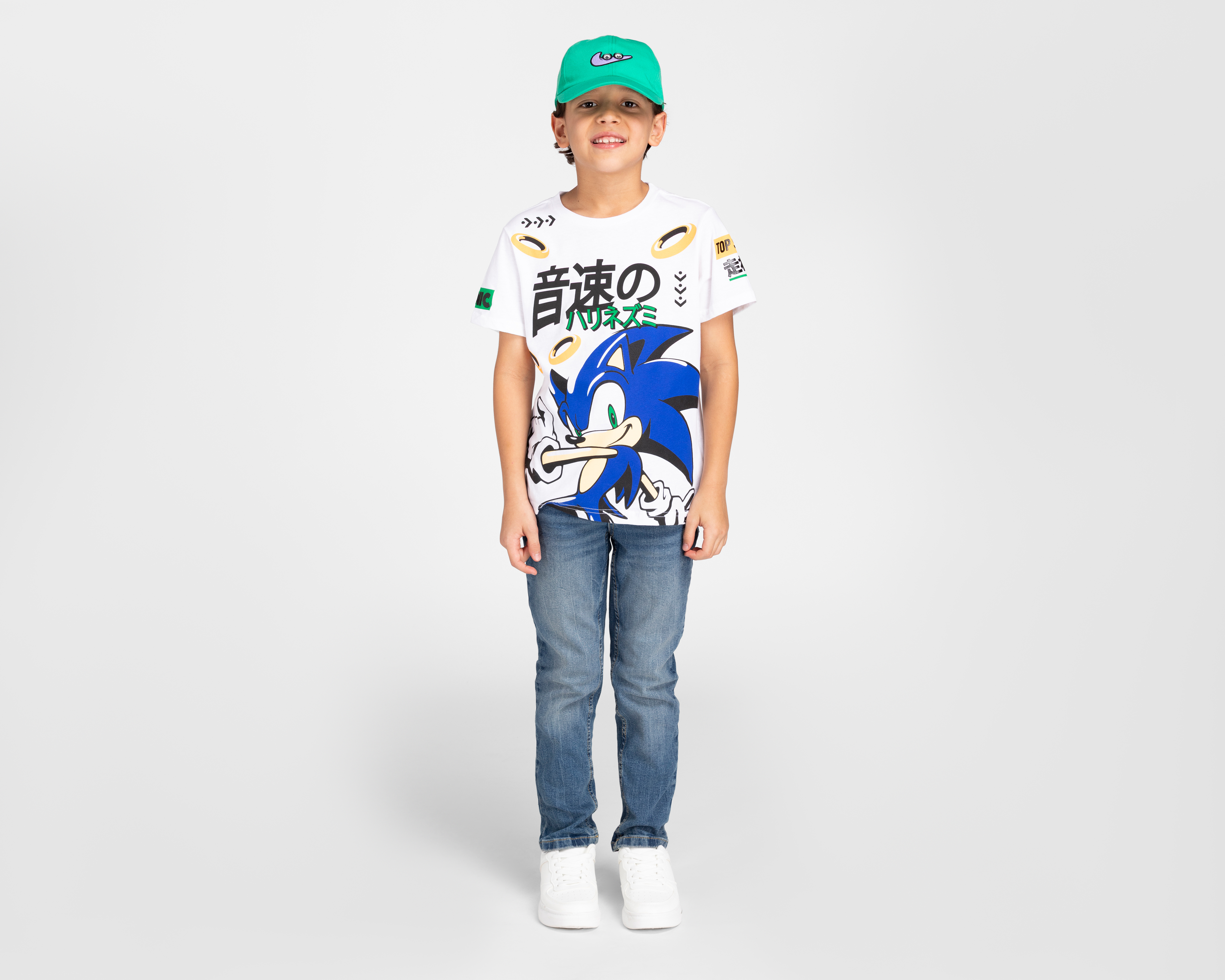 Foto 3 pulgar | Foto 2 | Playera Sonic Manga Corta Estampada para Niño