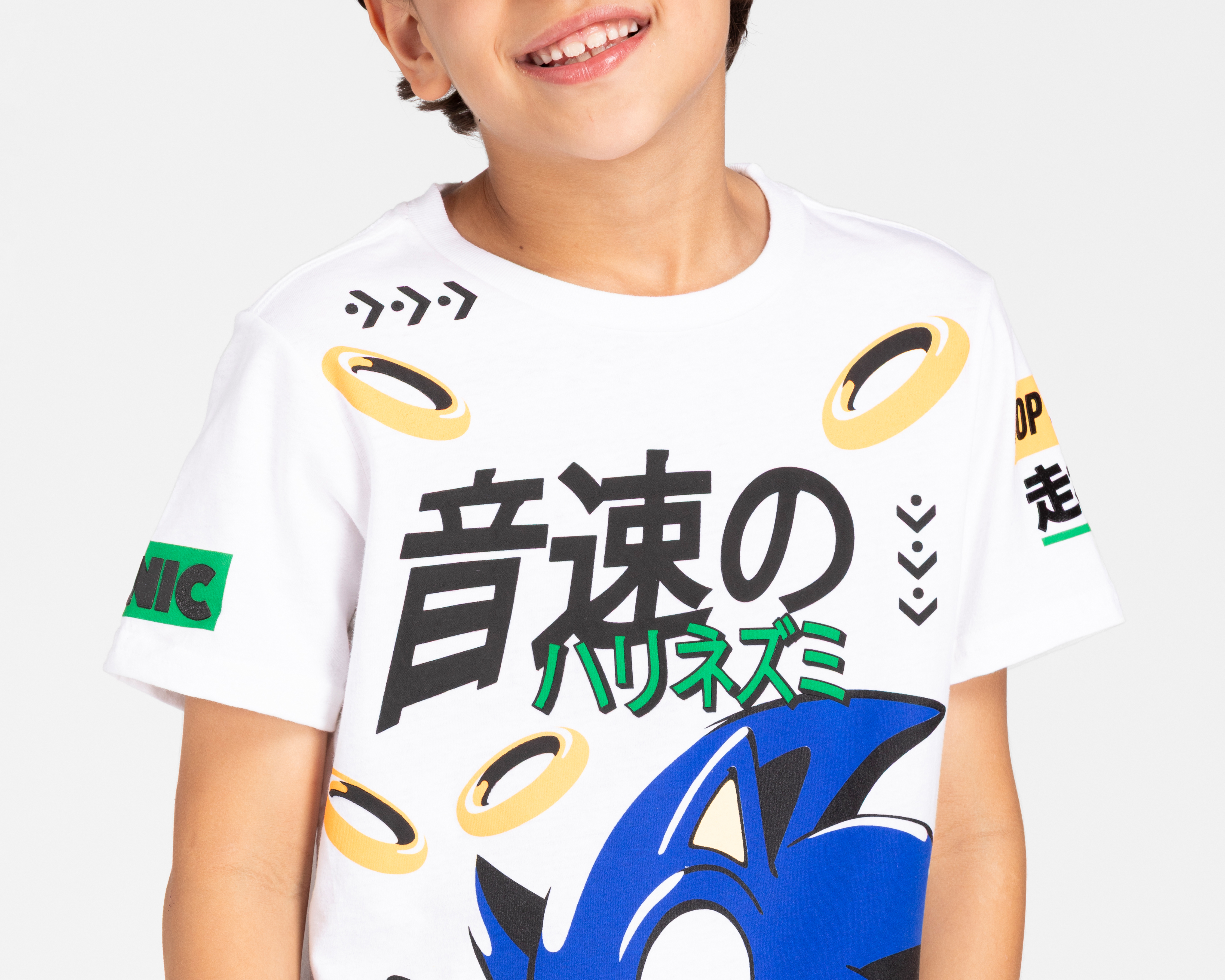 Foto 5 pulgar | Foto 4 | Playera Sonic Manga Corta Estampada para Niño
