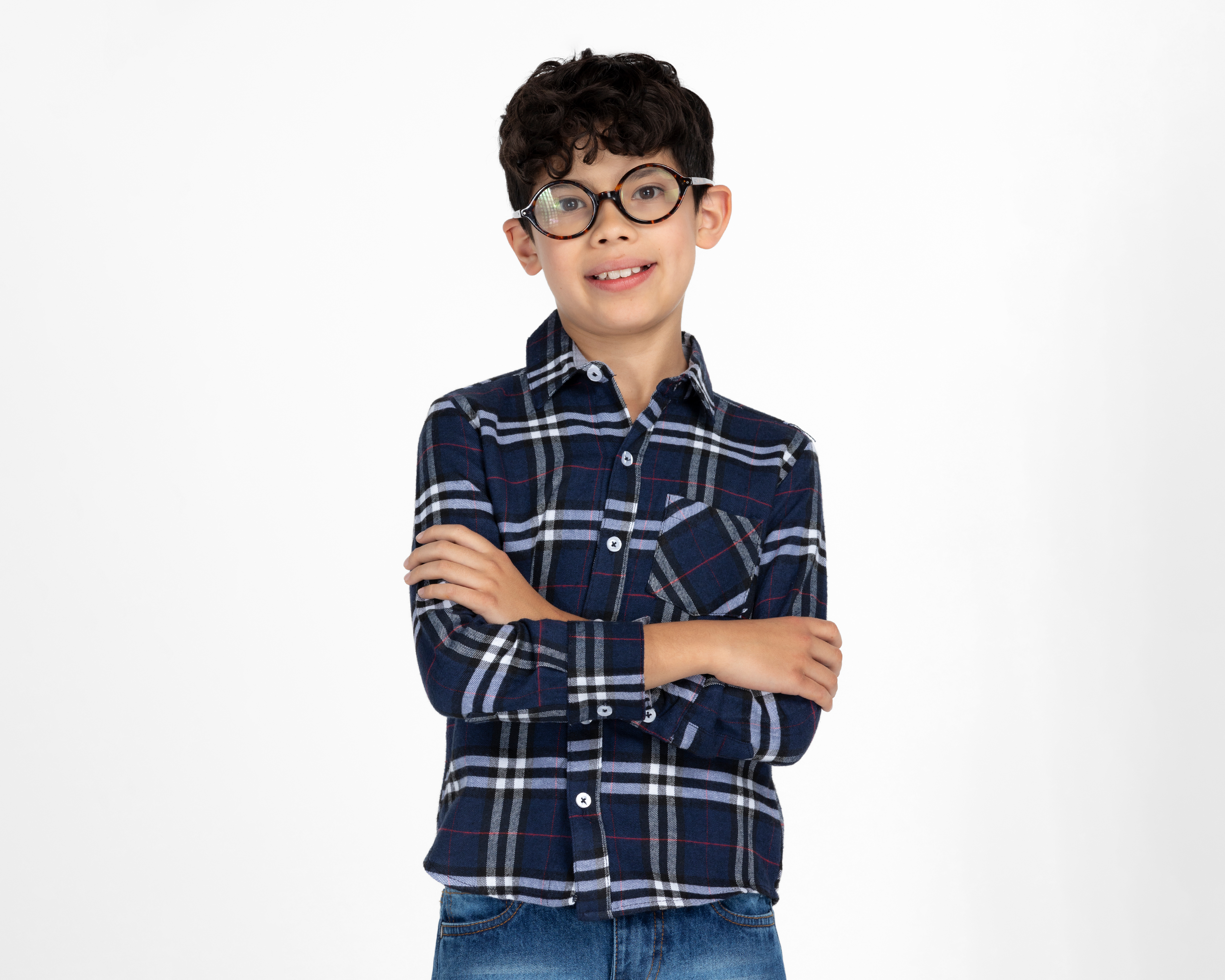 Camisa Refill Manga Larga a Cuadros para Niño