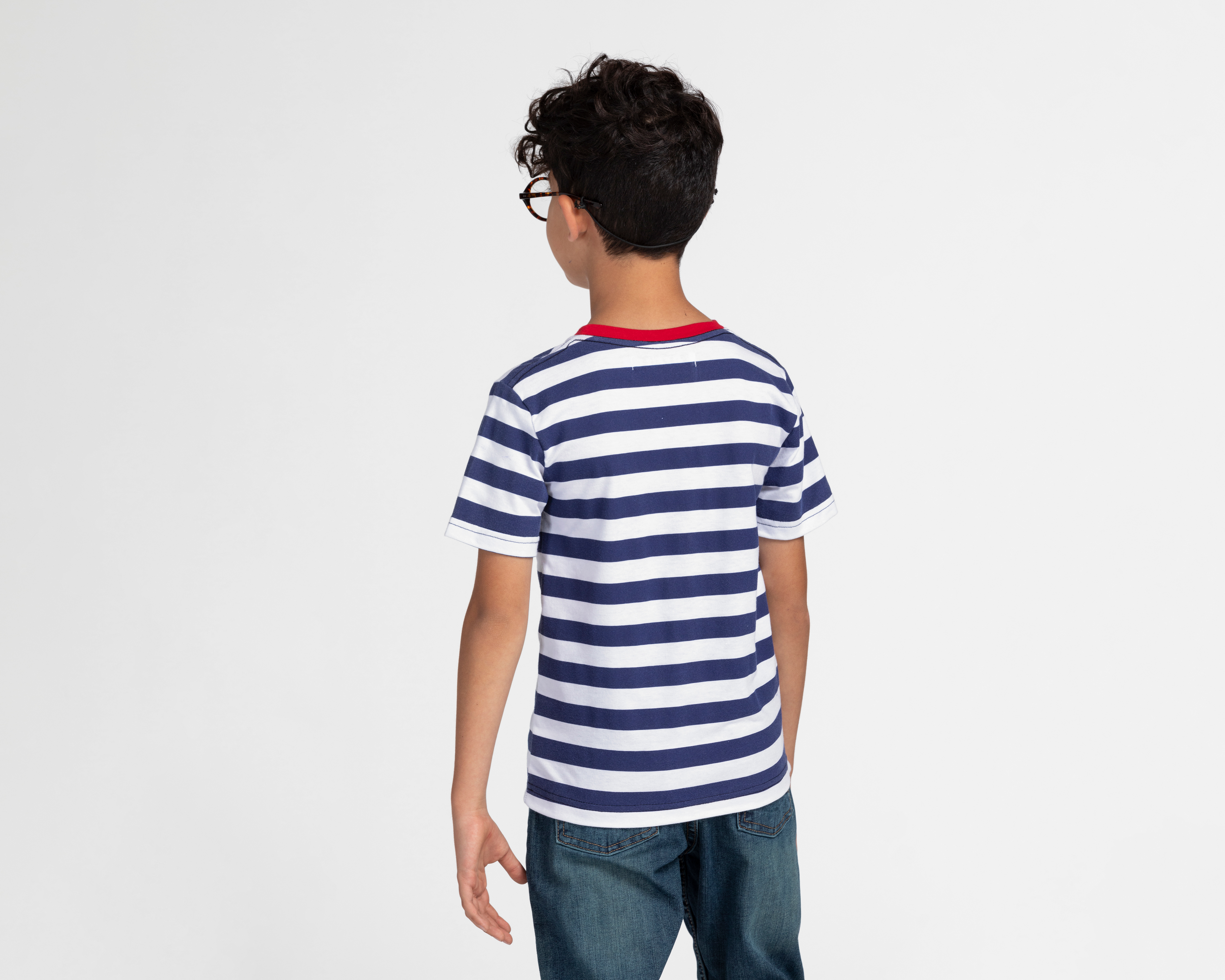 Foto 3 pulgar | Foto 2 | Playera Refill Manga Corta a Rayas para Niño