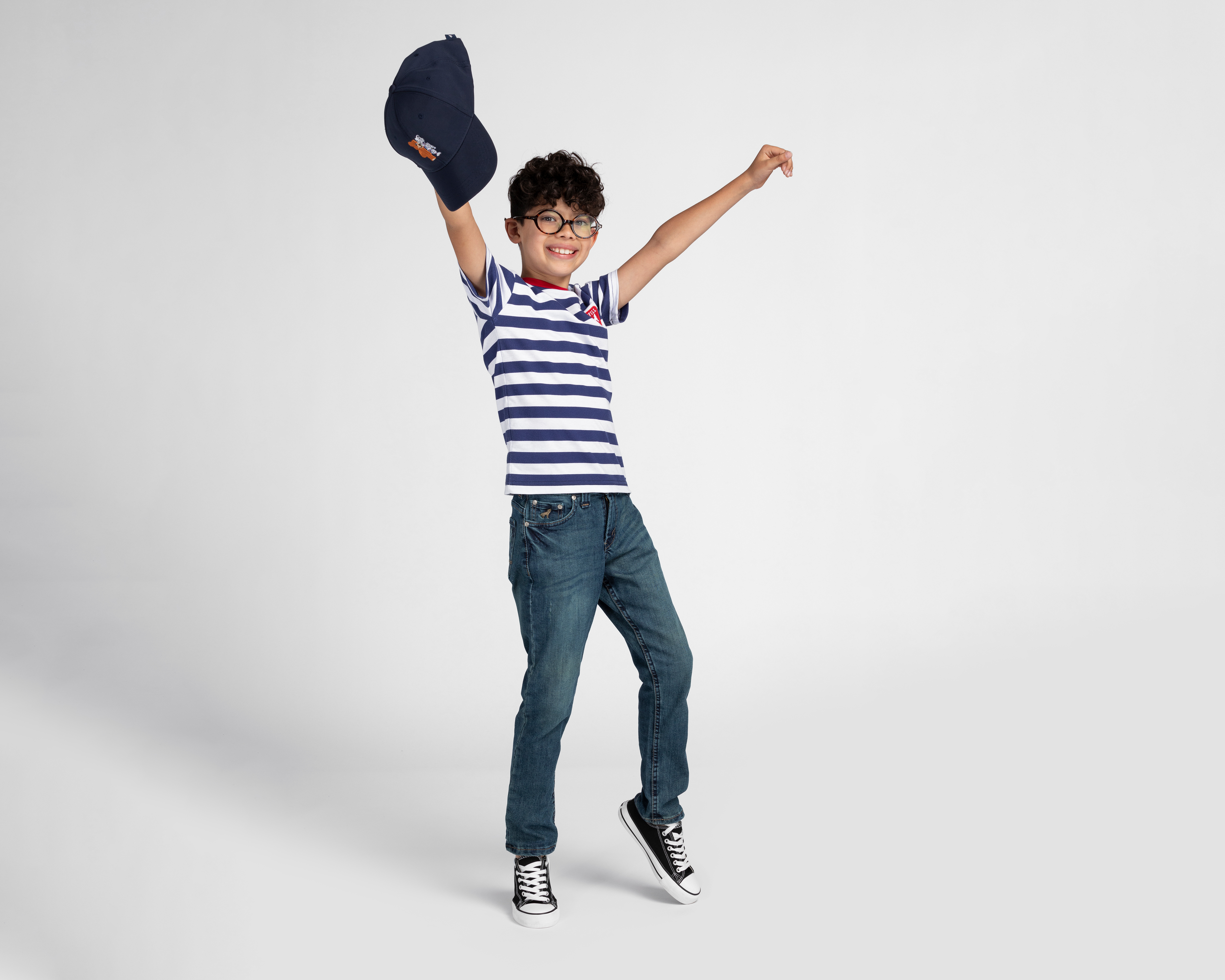 Foto 4 pulgar | Foto 3 | Playera Refill Manga Corta a Rayas para Niño