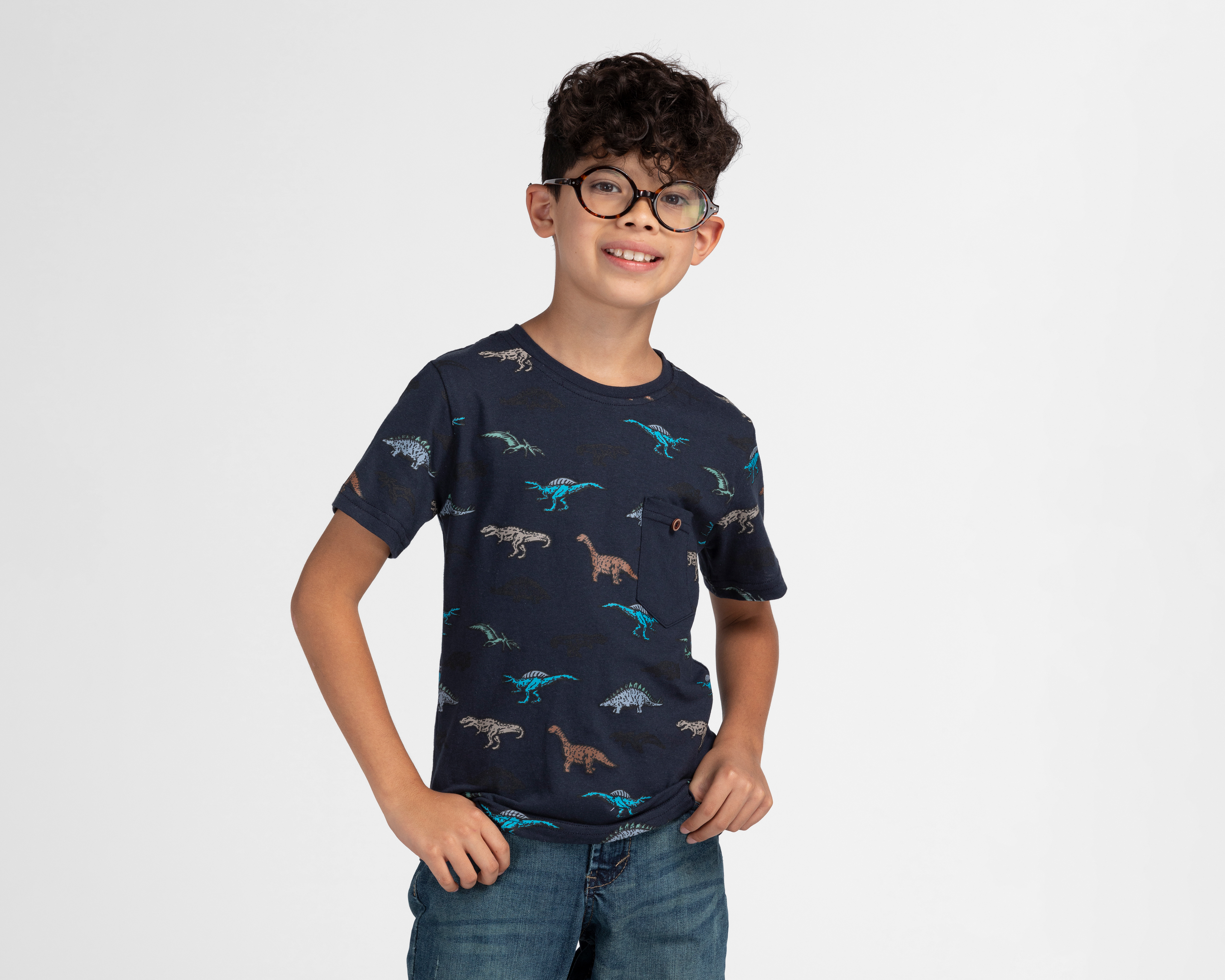 Foto 2 pulgar | Foto 1 | Playera Refill Manga Corta de Dinosaurios para Niño