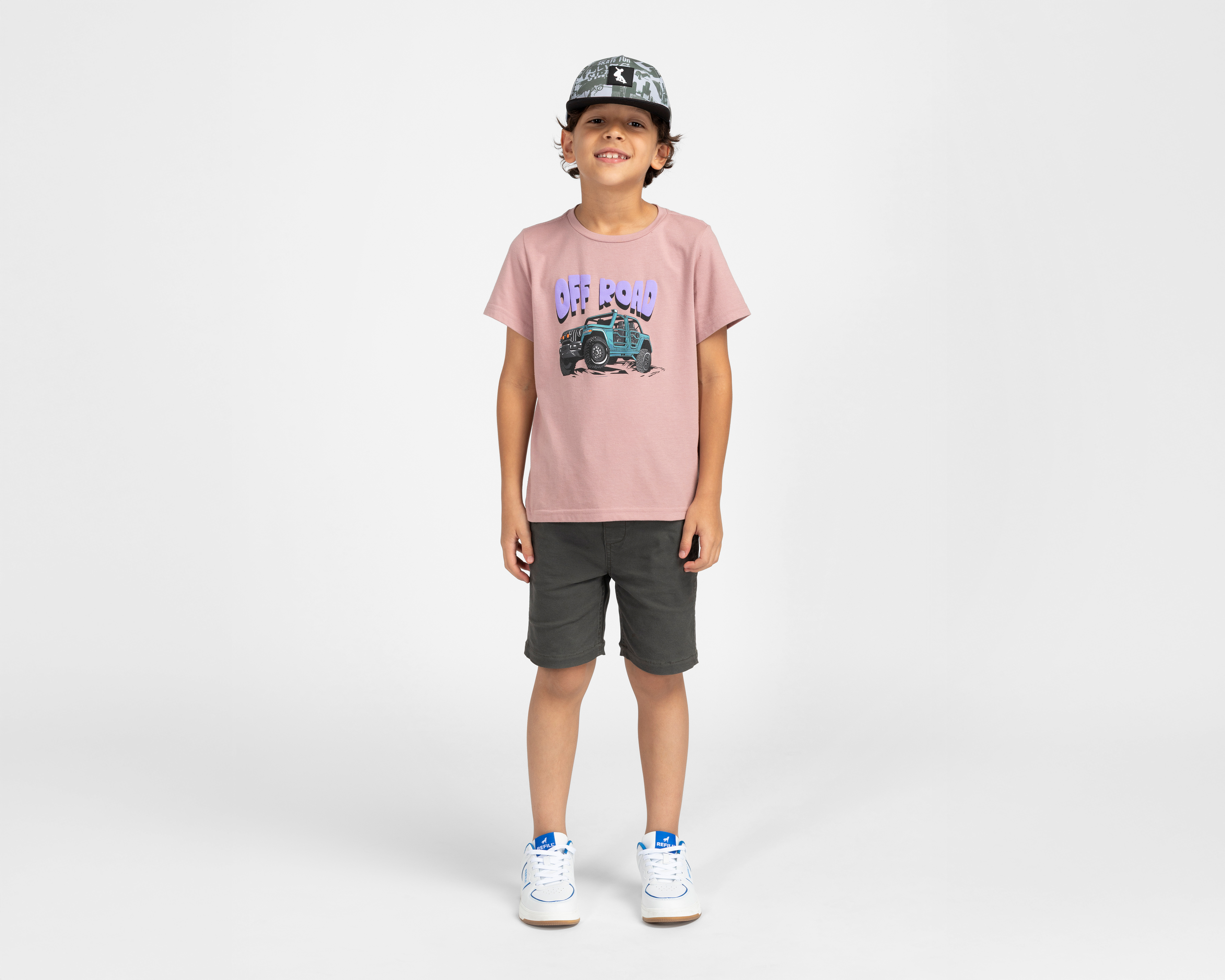 Foto 3 pulgar | Foto 2 | Playera Refill Manga Corta Estampada para Niño