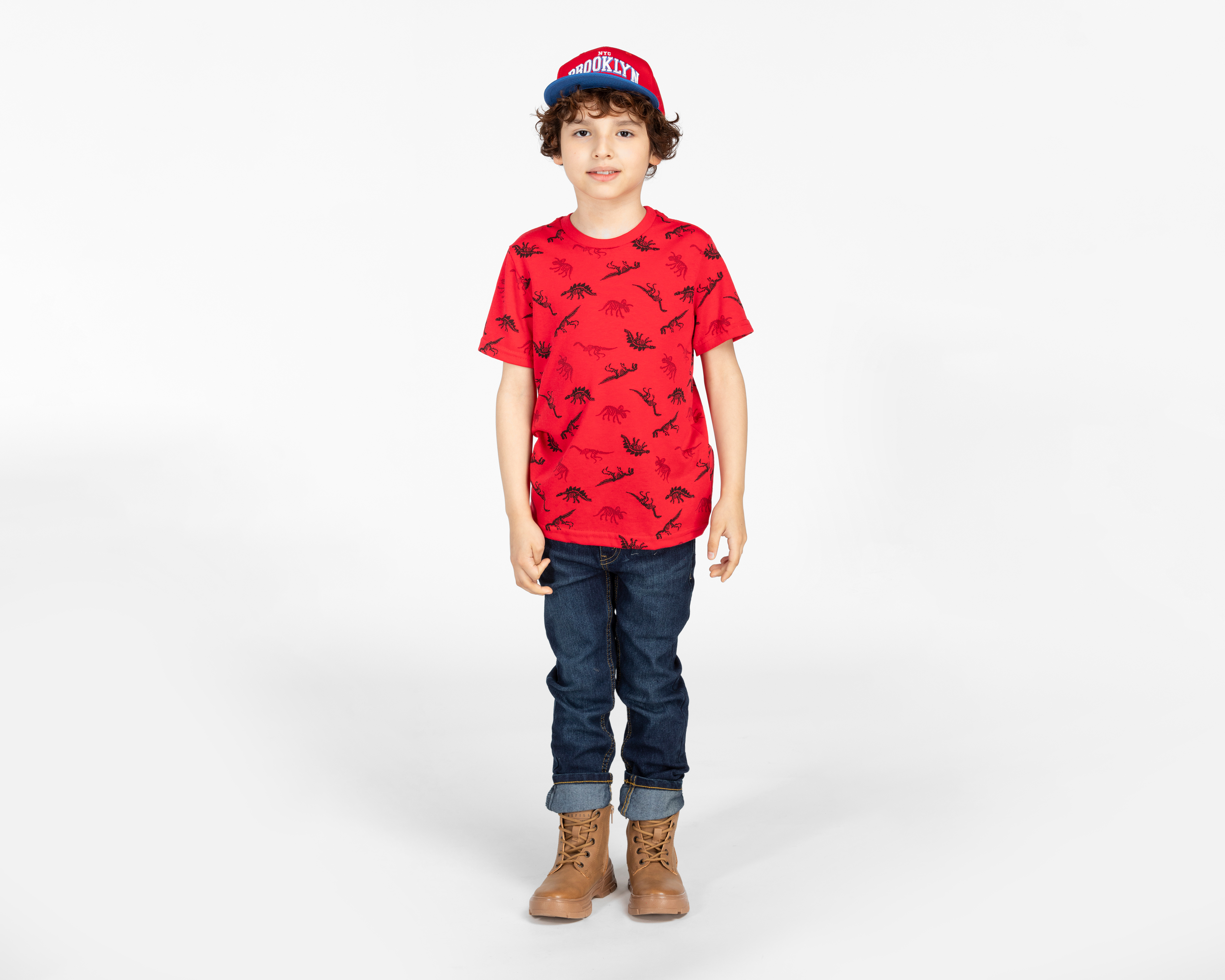 Foto 4 pulgar | Foto 3 | Playera Refill Manga Corta con Print de Dinosaurios para Niño