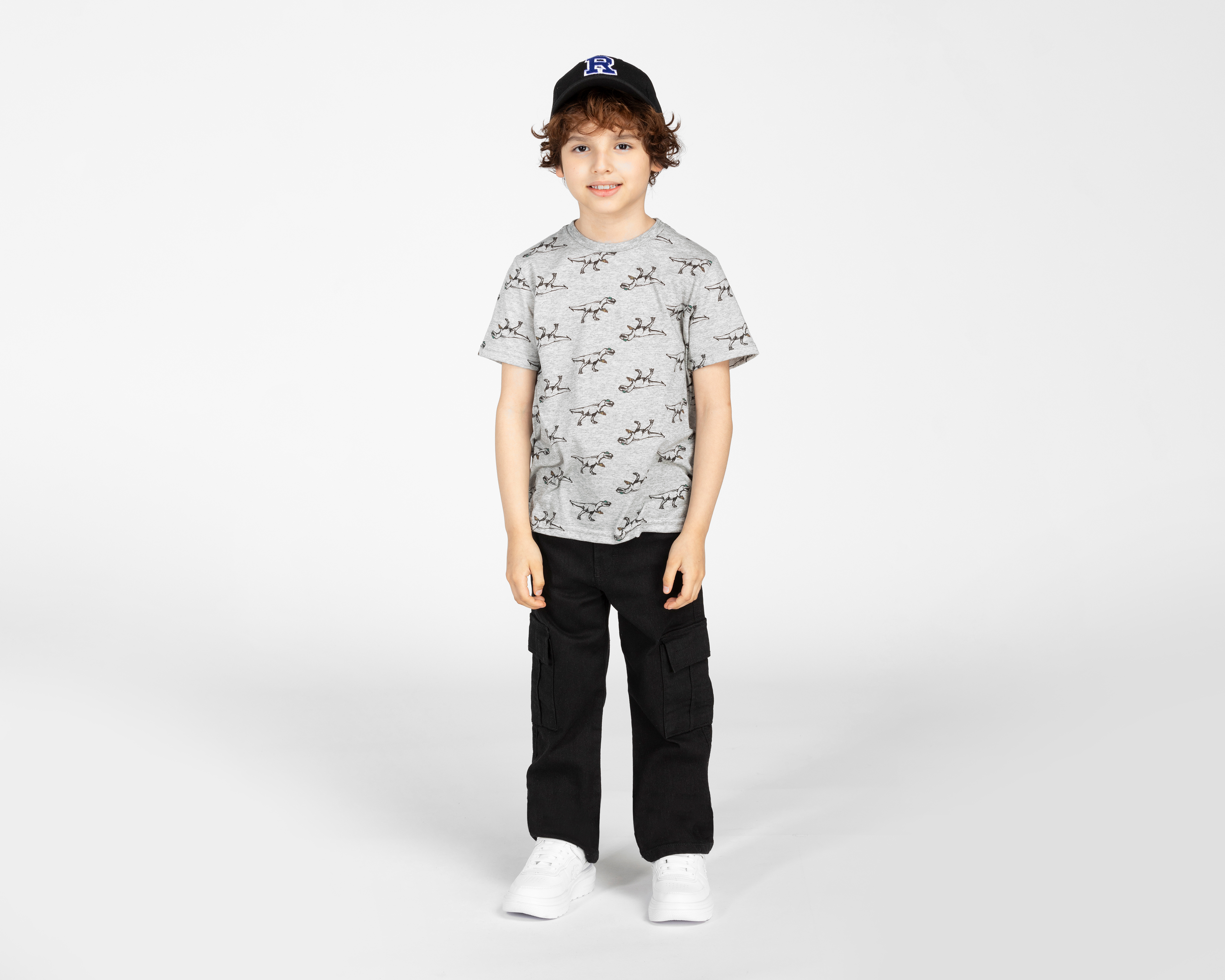 Foto 4 pulgar | Foto 3 | Playera Refill Manga Corta con Print de Dinosaurios para Niño