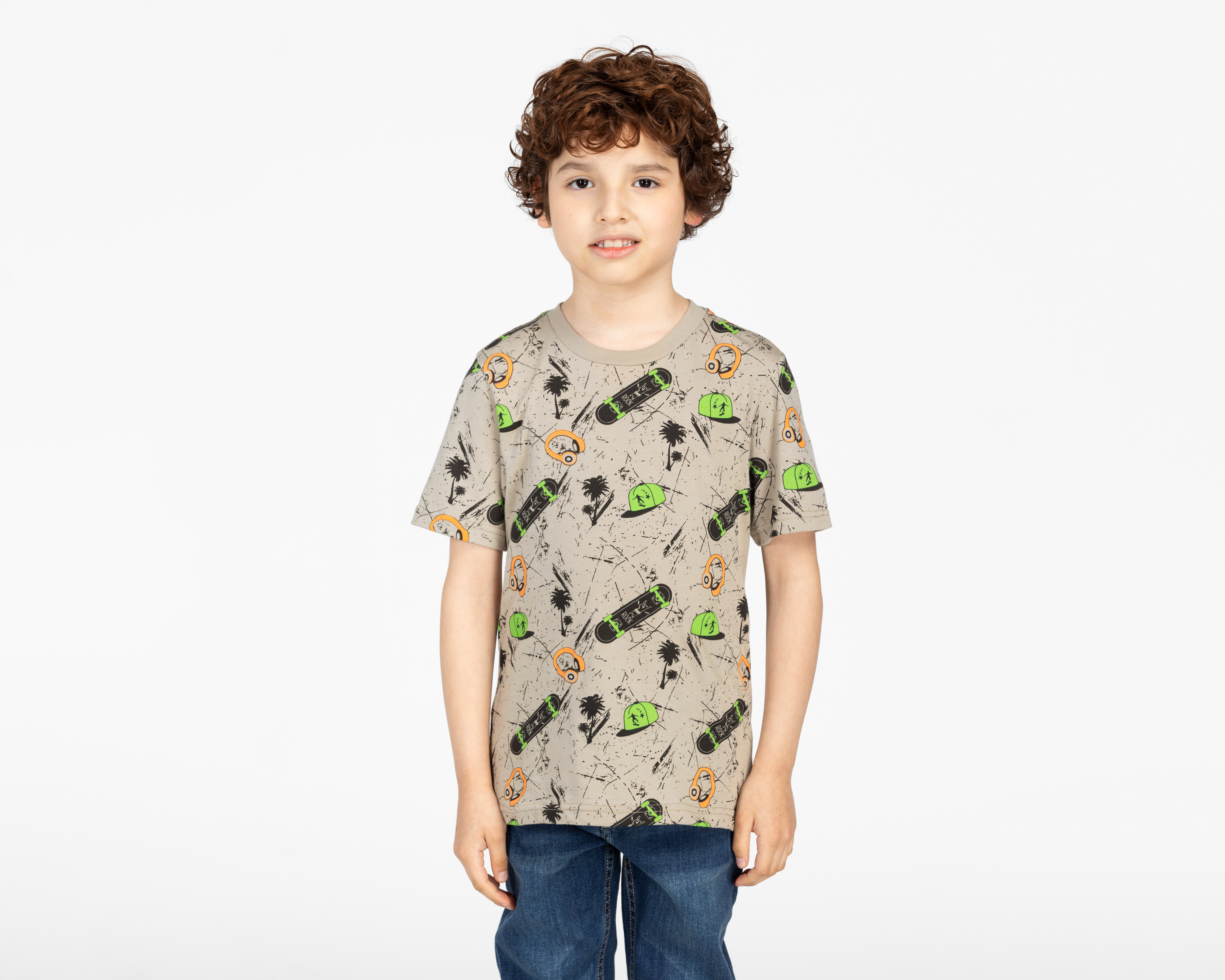 Foto 2 pulgar | Foto 1 | Playera Neo*City Manga Corta Estampada para Niño