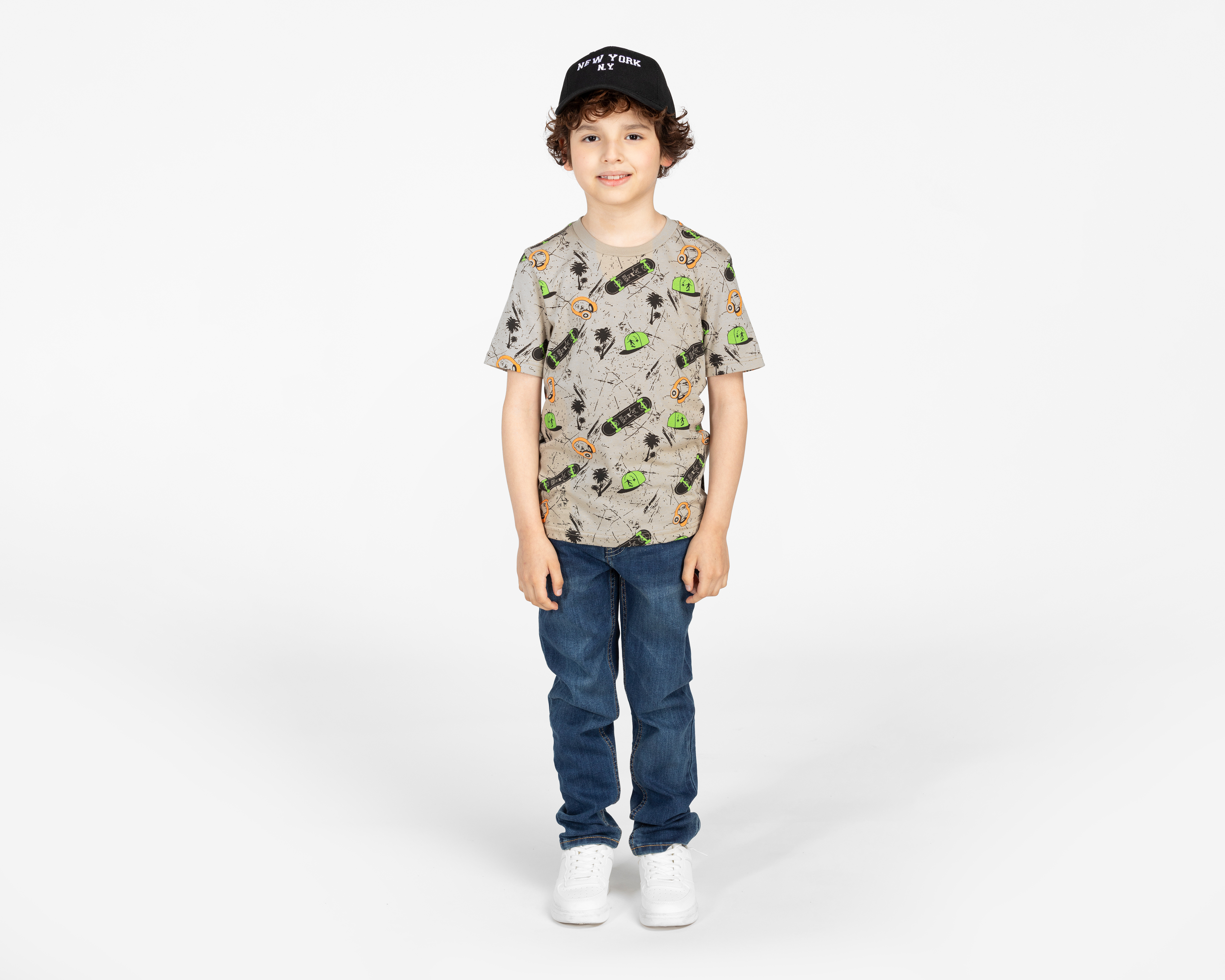 Foto 4 pulgar | Foto 3 | Playera Neo*City Manga Corta Estampada para Niño