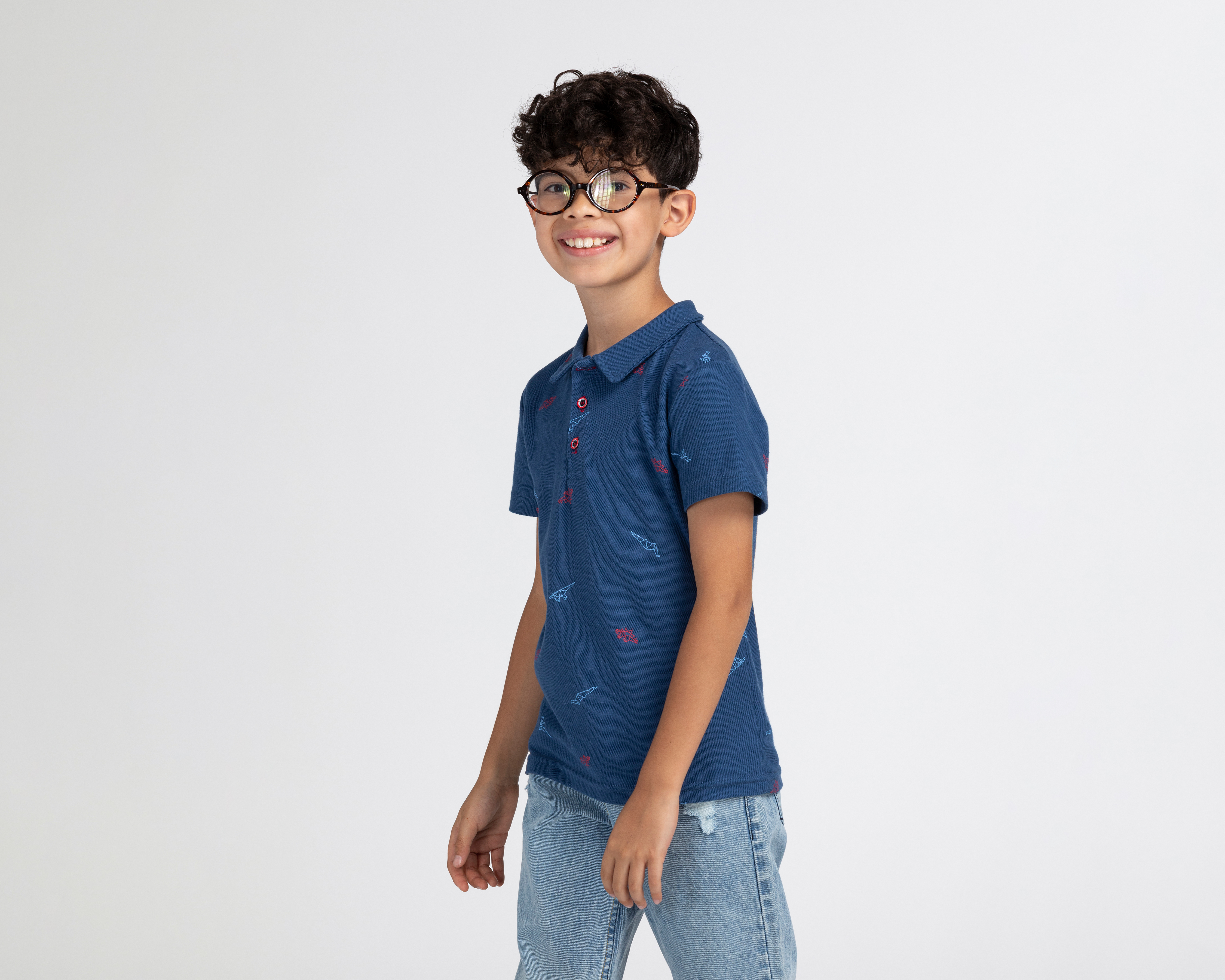Playera Refill Manga Corta Estampada para Niño