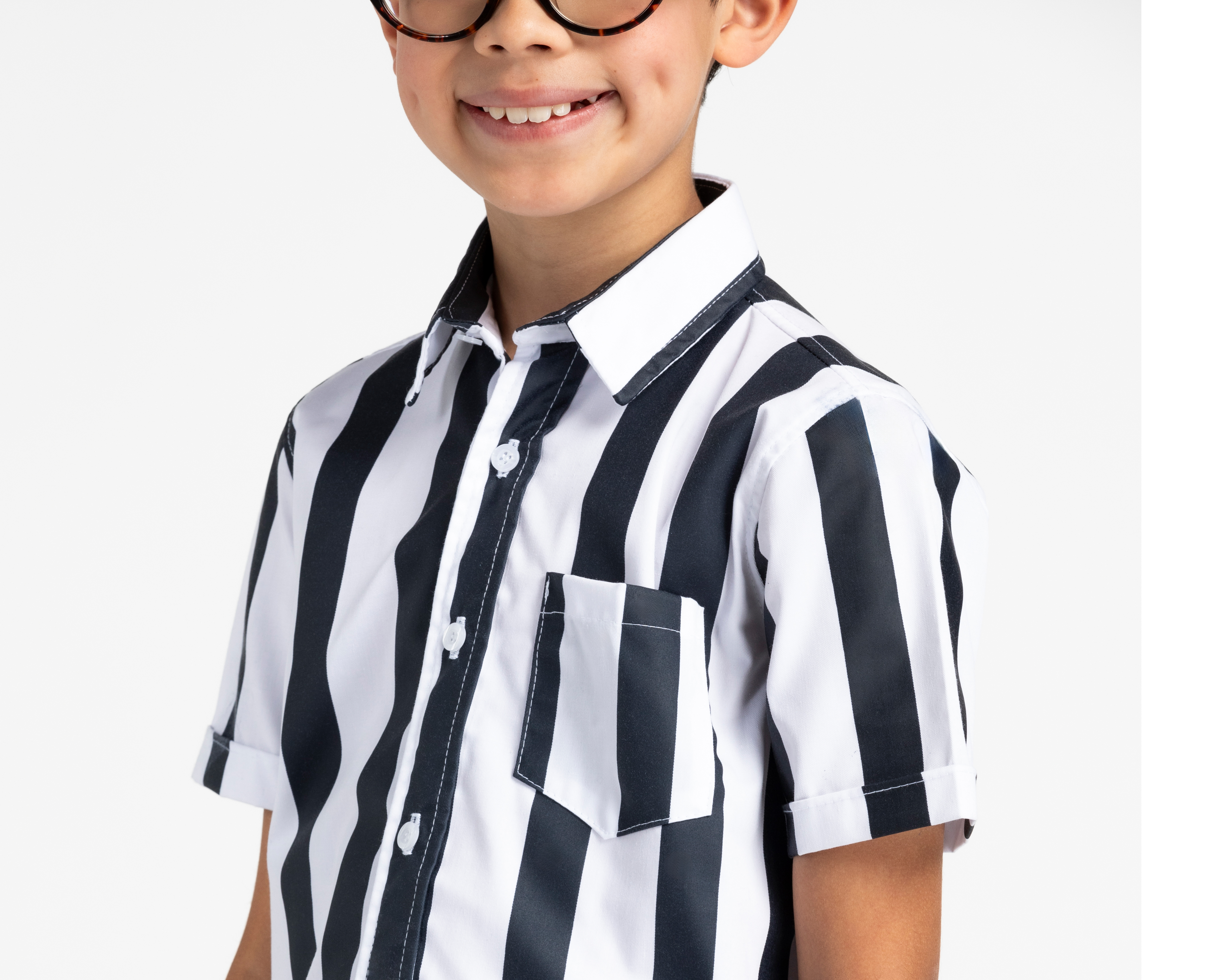 Foto 5 pulgar | Foto 4 | Camisa Refill Manga Corta a Rayas para Niño