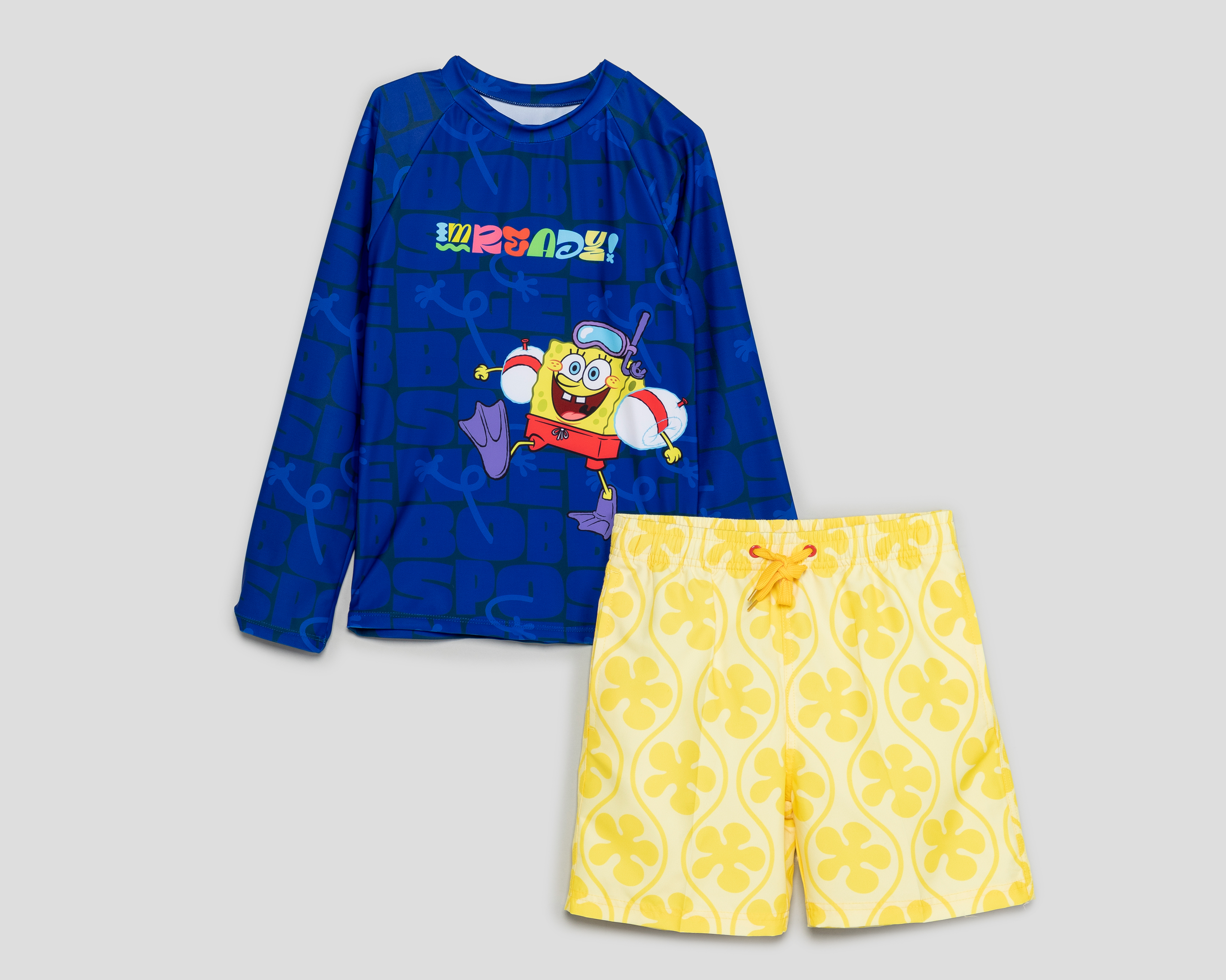 Traje de Baño Bob Esponja Estampado para Niño 2 Piezas