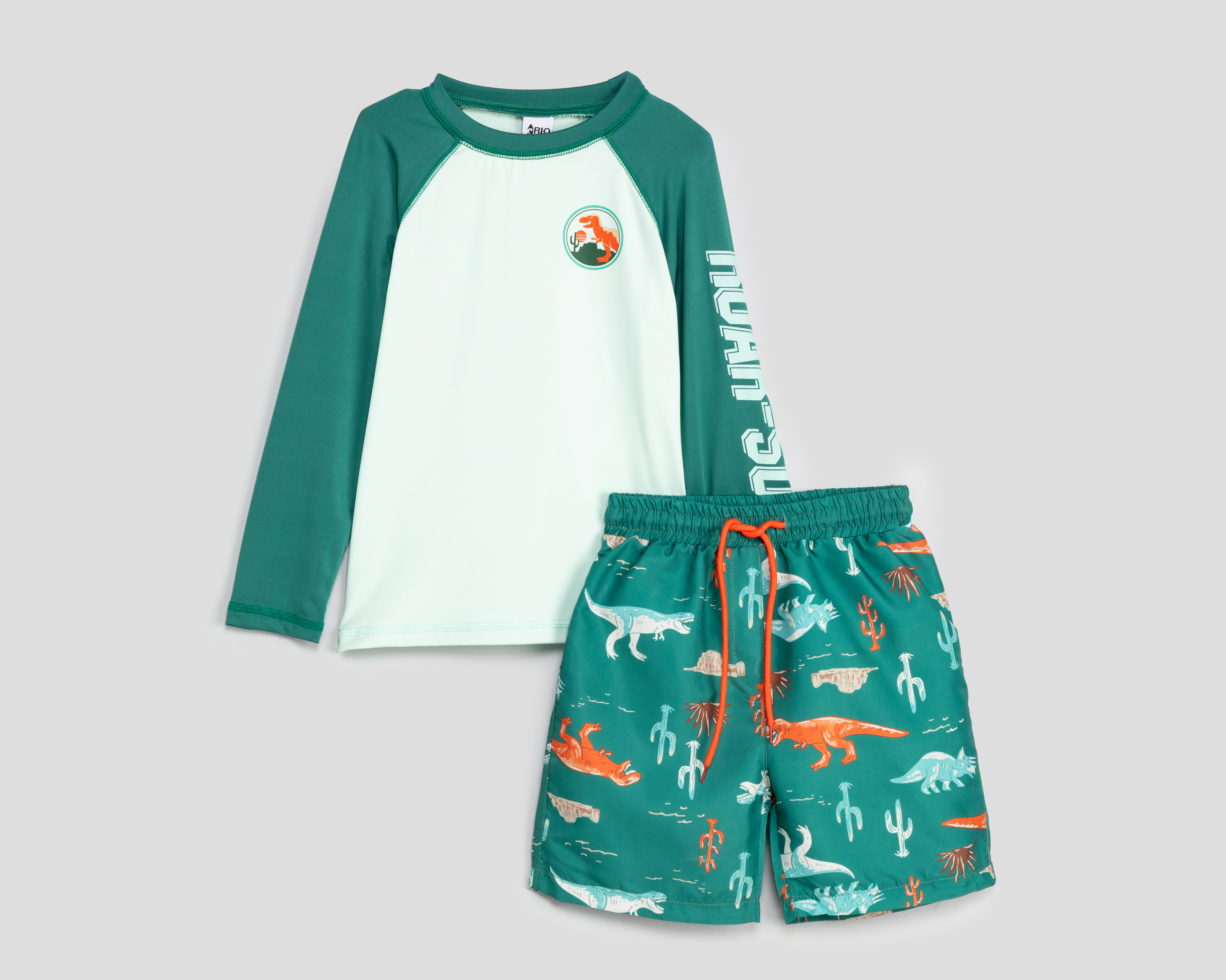 Traje de Baño Rio Beach Print de Dinosaurios para Niño 2 Piezas