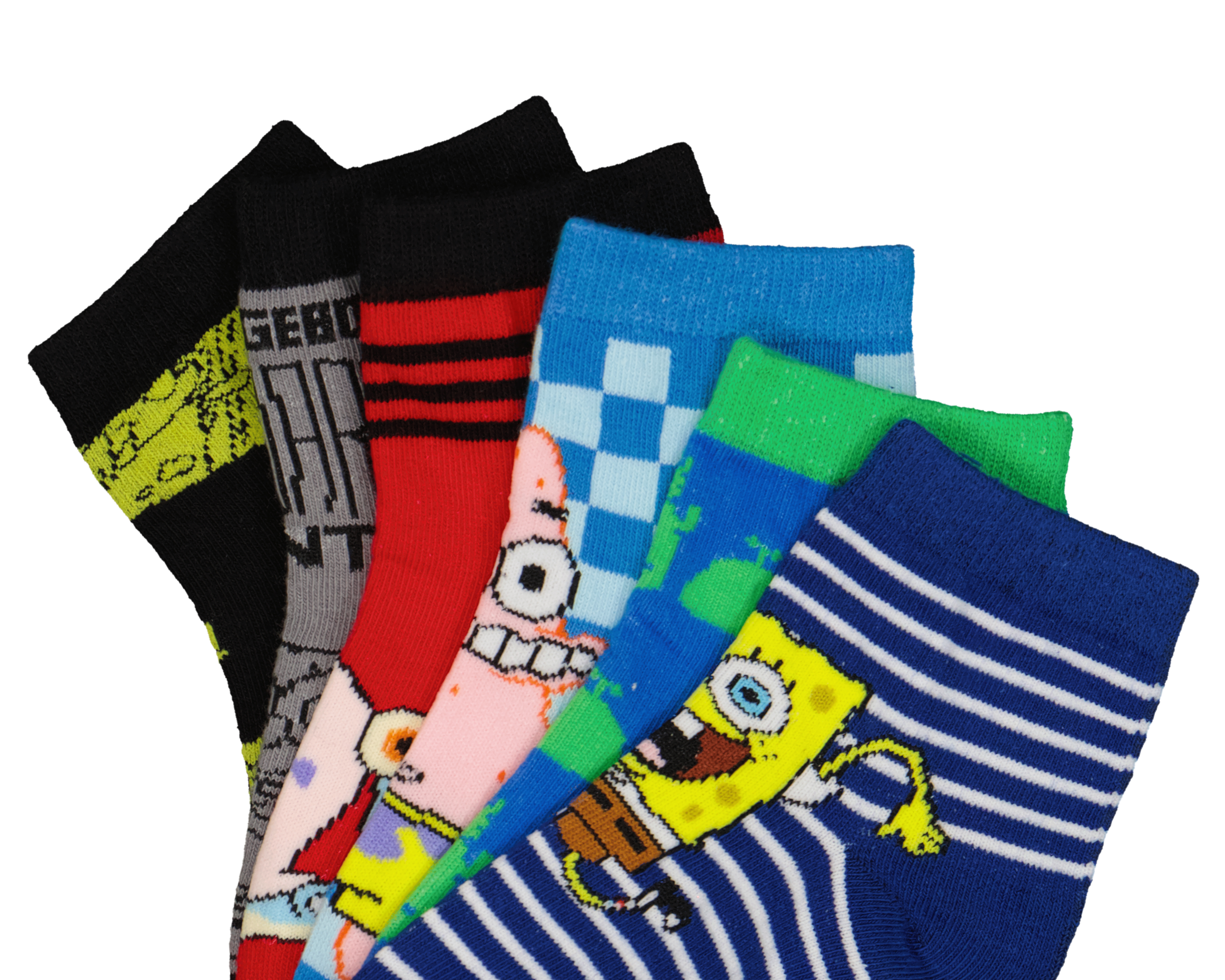 Foto 3 pulgar | Foto 2 | Calcetas Tines Bob Esponja para Niño 6 Pares