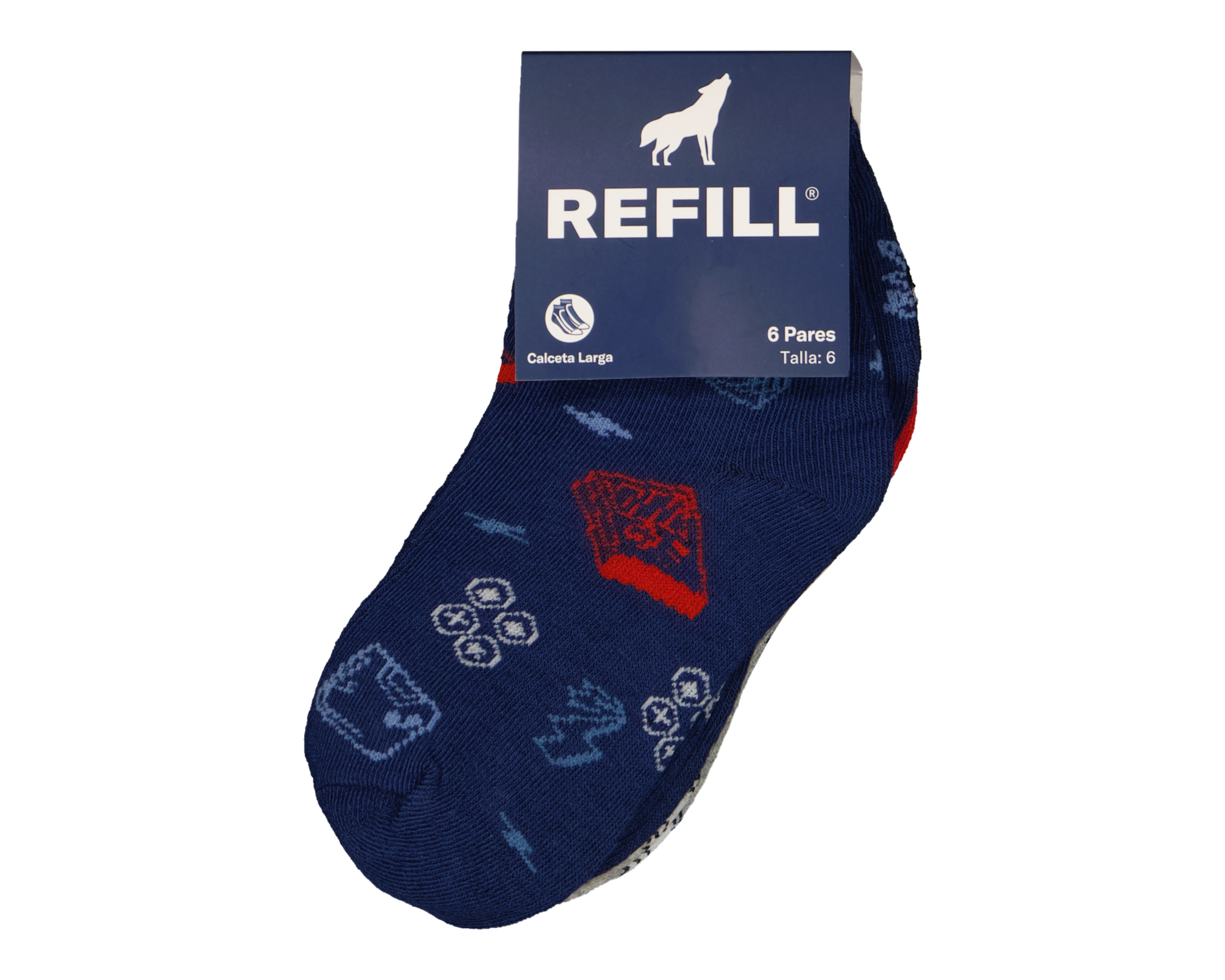 Foto 4 pulgar | Foto 3 | Calcetas Refill para Niño 6 Pares