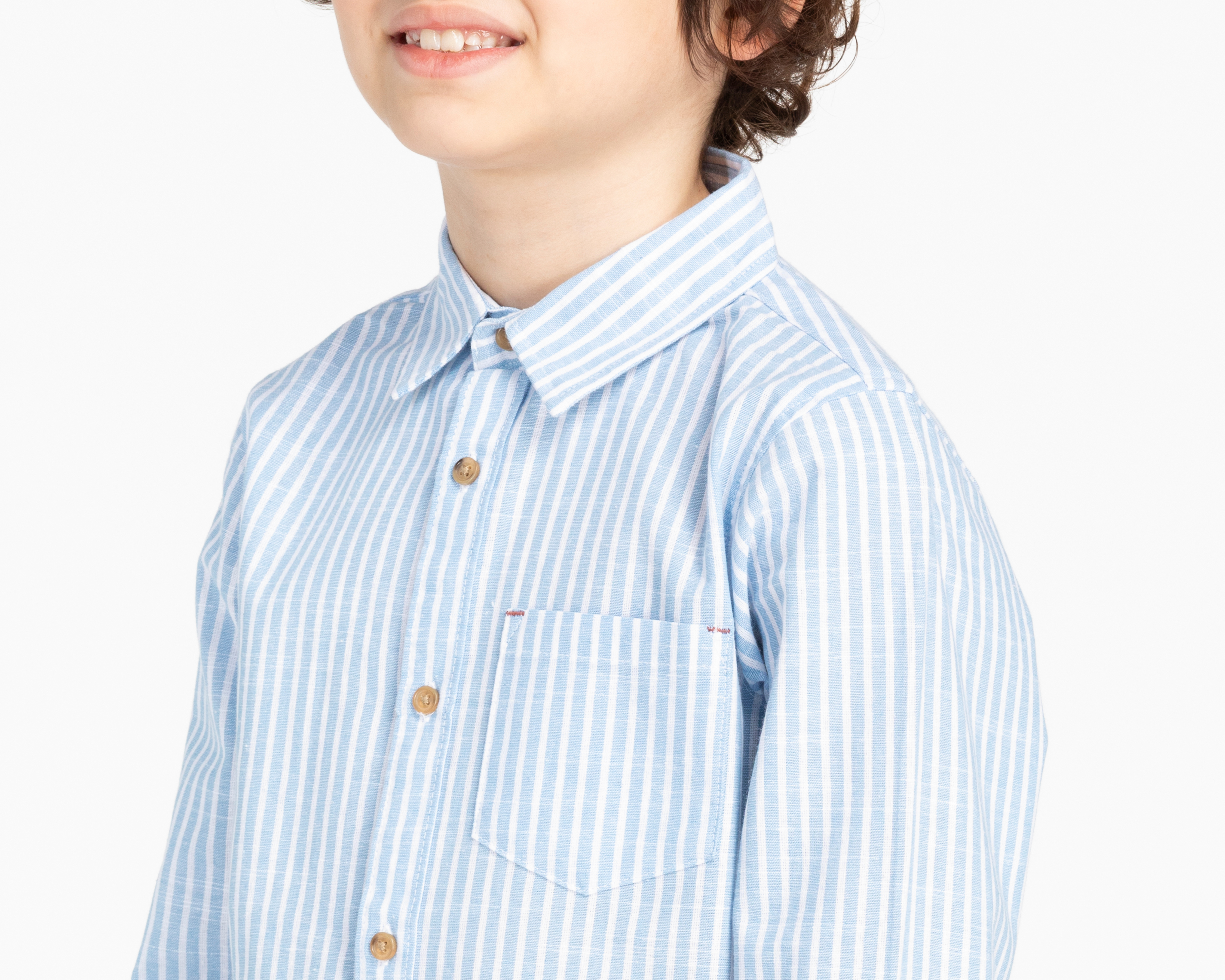 Foto 5 pulgar | Foto 4 | Camisa Refill Manga Larga a Rayas para Niño