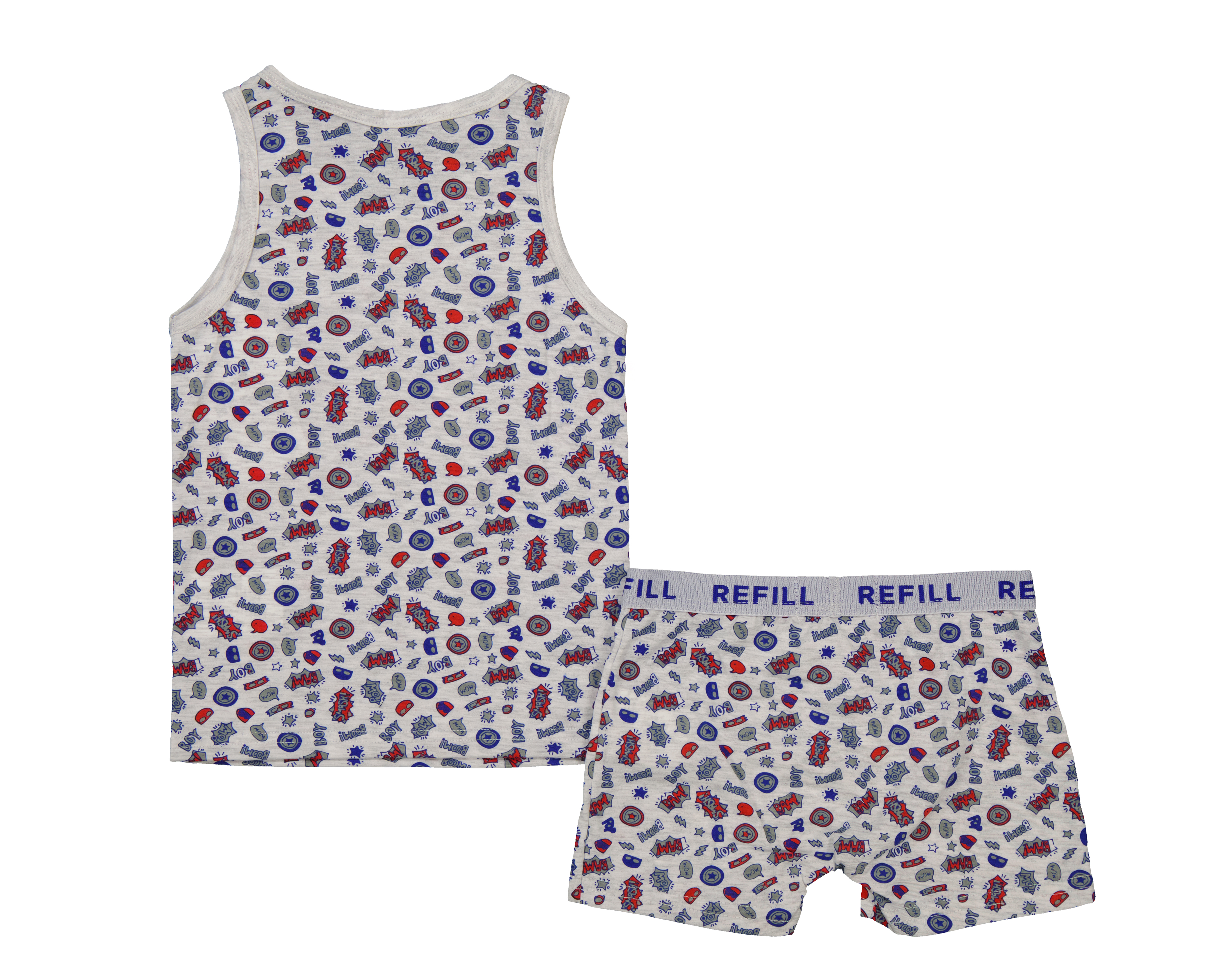 Foto 3 pulgar | Foto 2 | Playera Interior y Bóxer Refill para Niño 2 Piezas