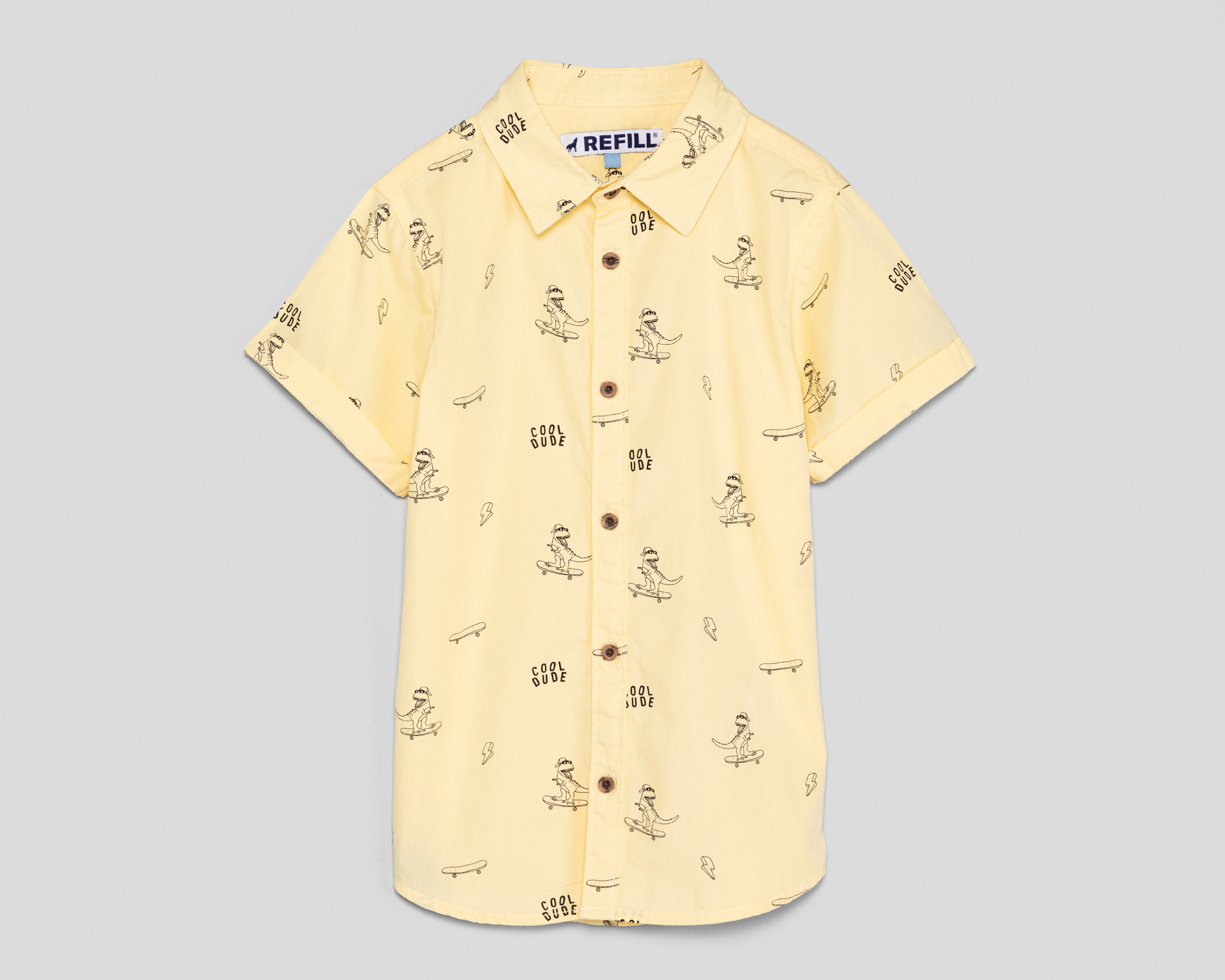 Camisa Refill Manga Corta Estampada para Niño