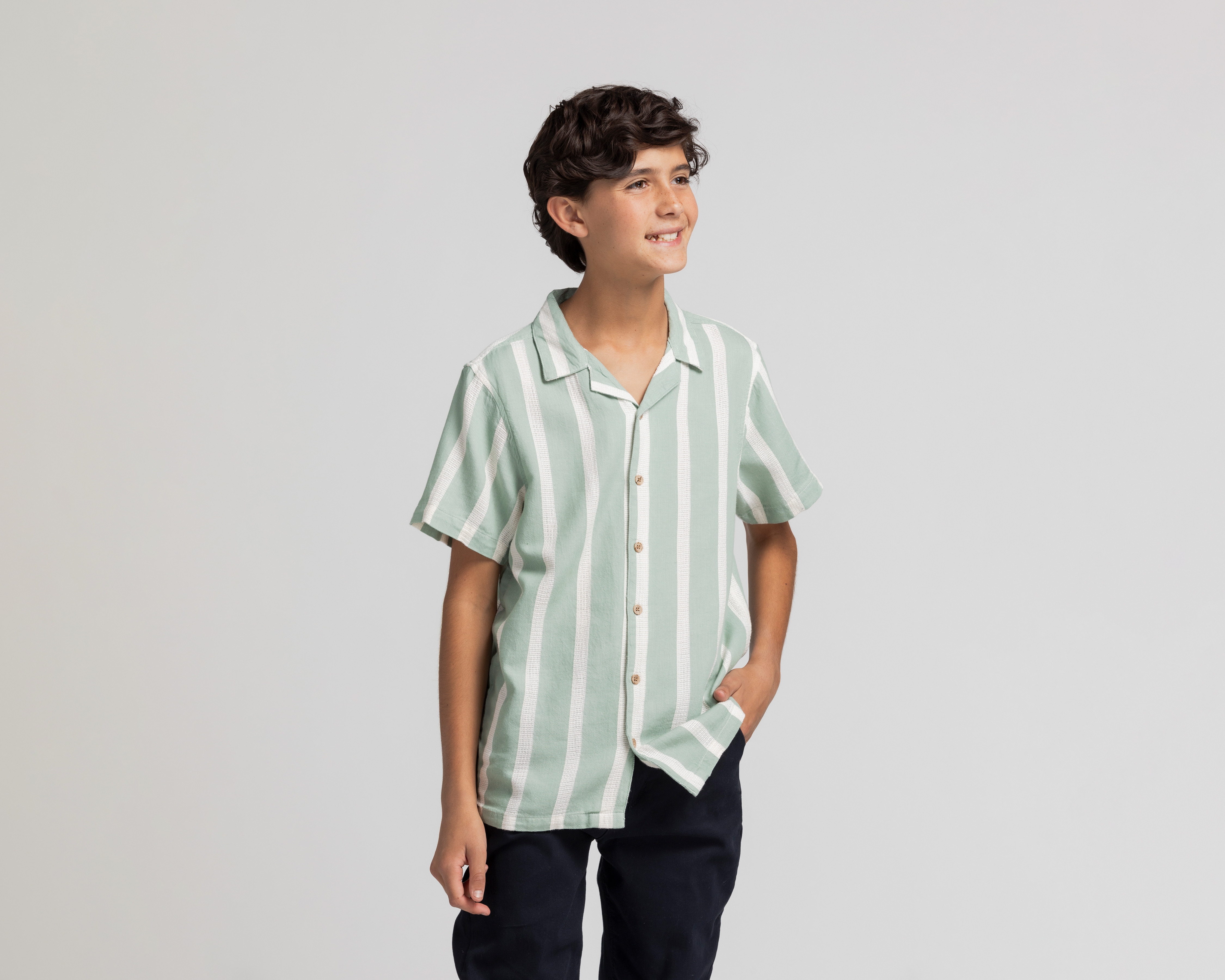 Foto 1 | Foto 1 | Camisa Refill Manga Corta a Rayas para Niño