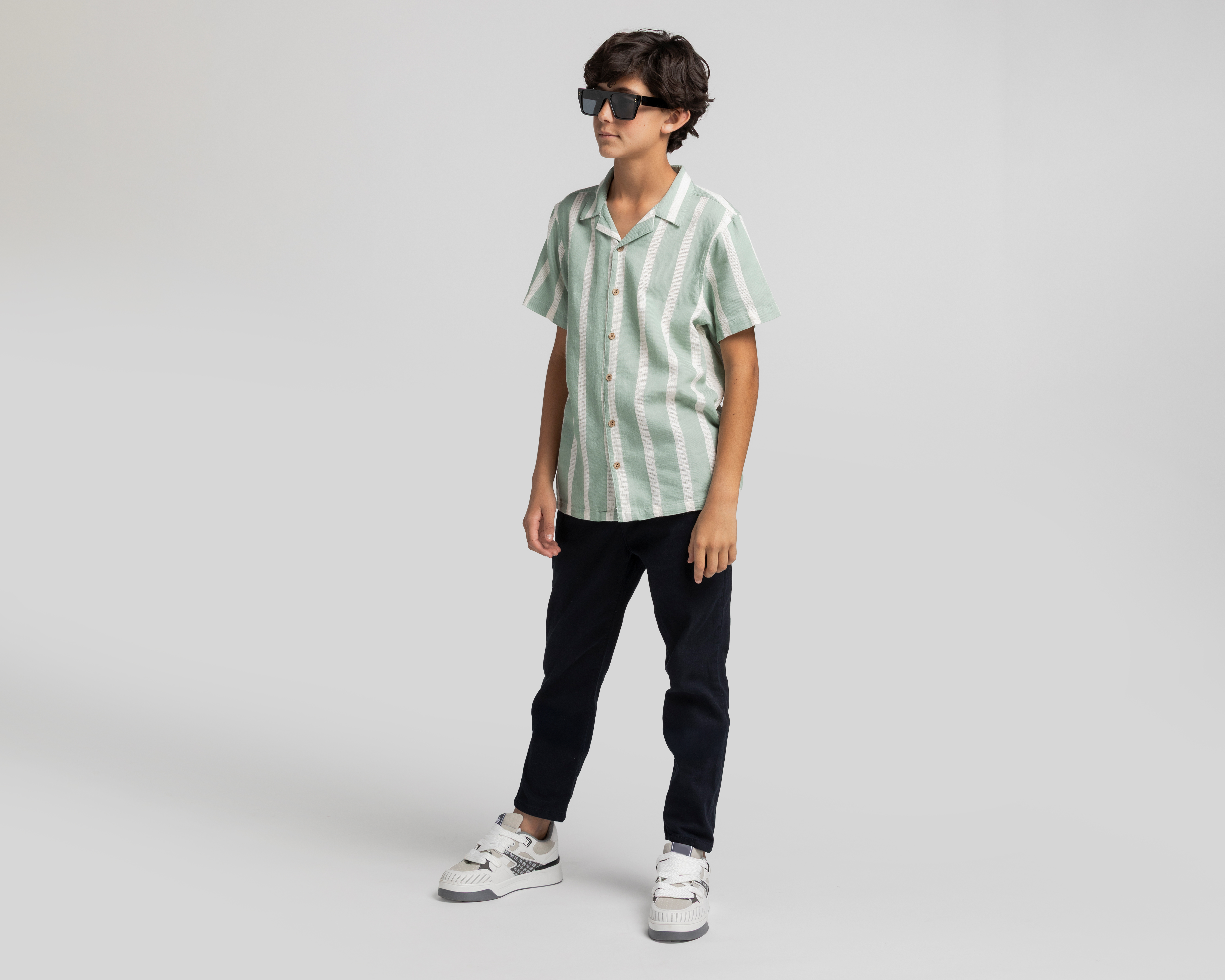 Foto 2 | Foto 2 | Camisa Refill Manga Corta a Rayas para Niño