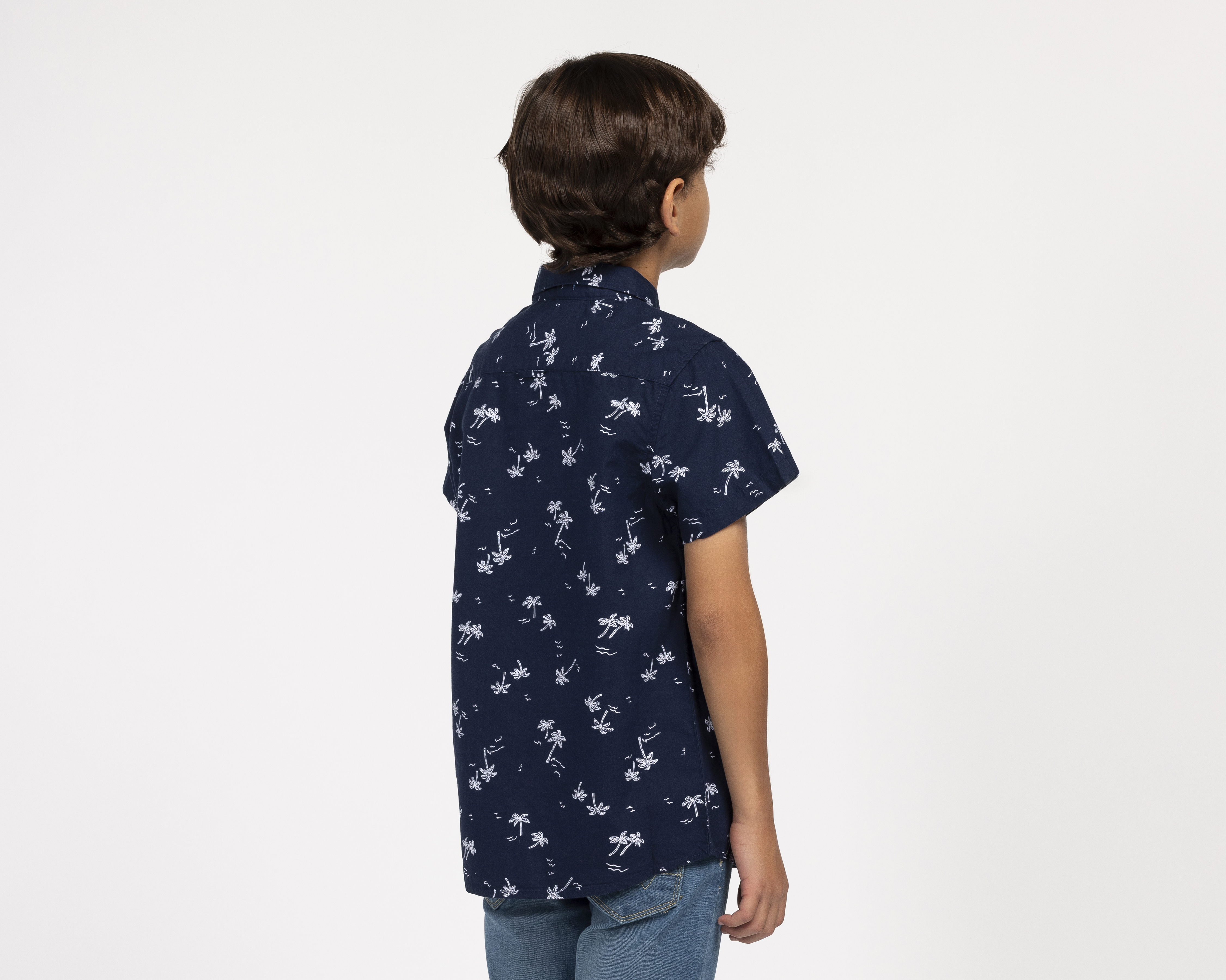 Foto 3 | Foto 3 | Camisa Cuello Americano Azul Refill para Niño