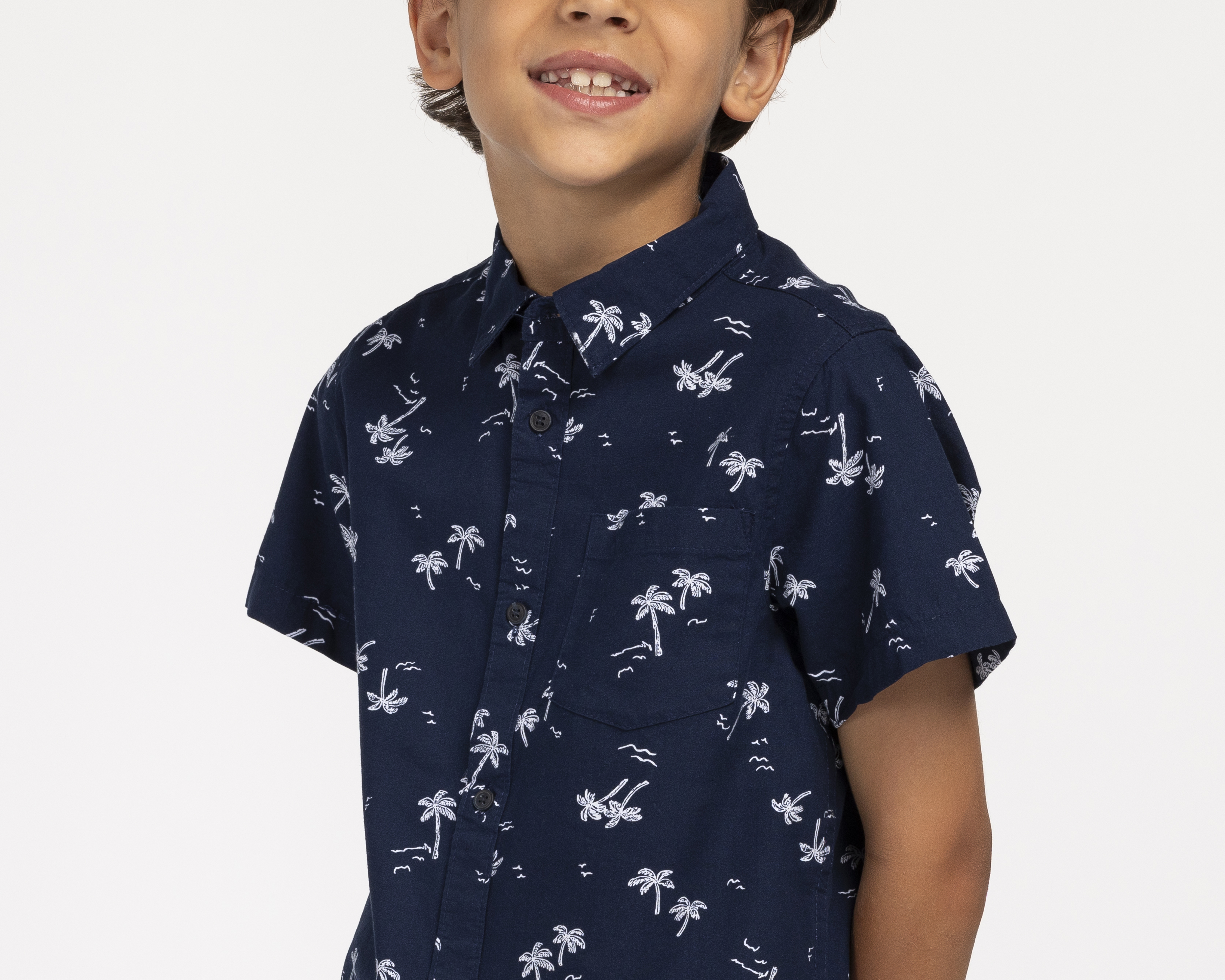 Foto 4 | Foto 4 | Camisa Cuello Americano Azul Refill para Niño