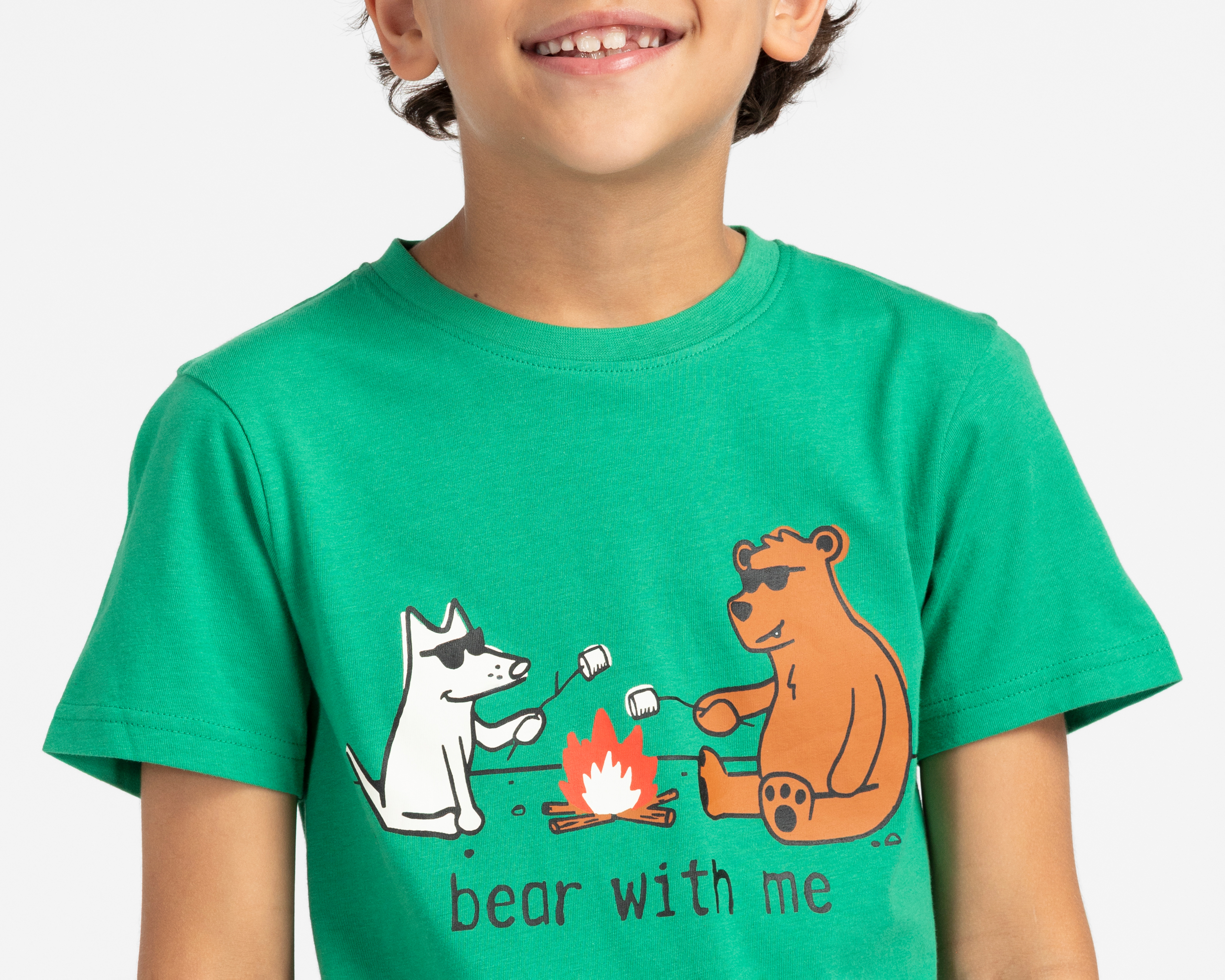 Foto 5 pulgar | Foto 4 | Playera Refill Manga Corta Verde para Niño