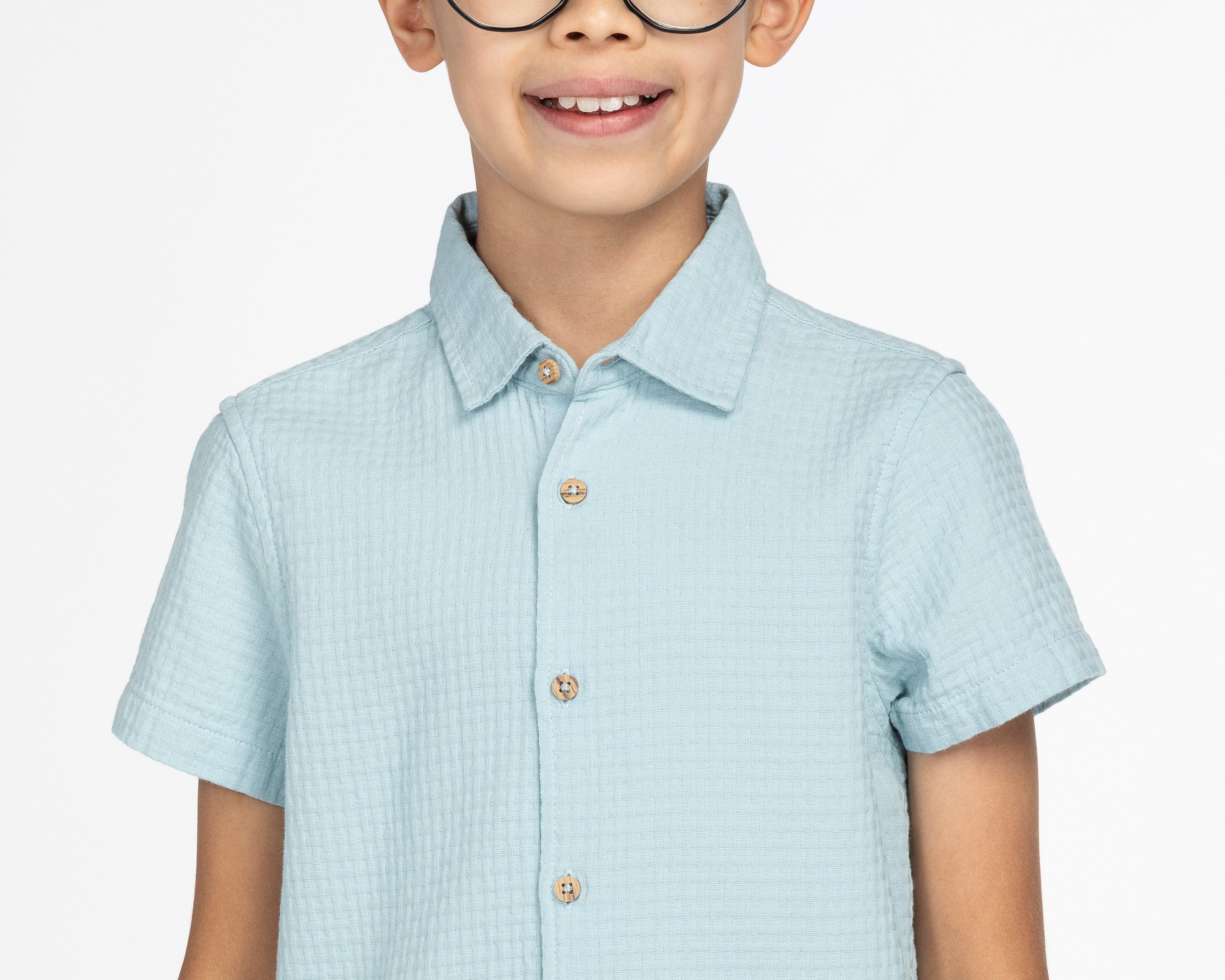 Foto 4 | Foto 4 | Camisa Refill Manga Corta Azul para Niño