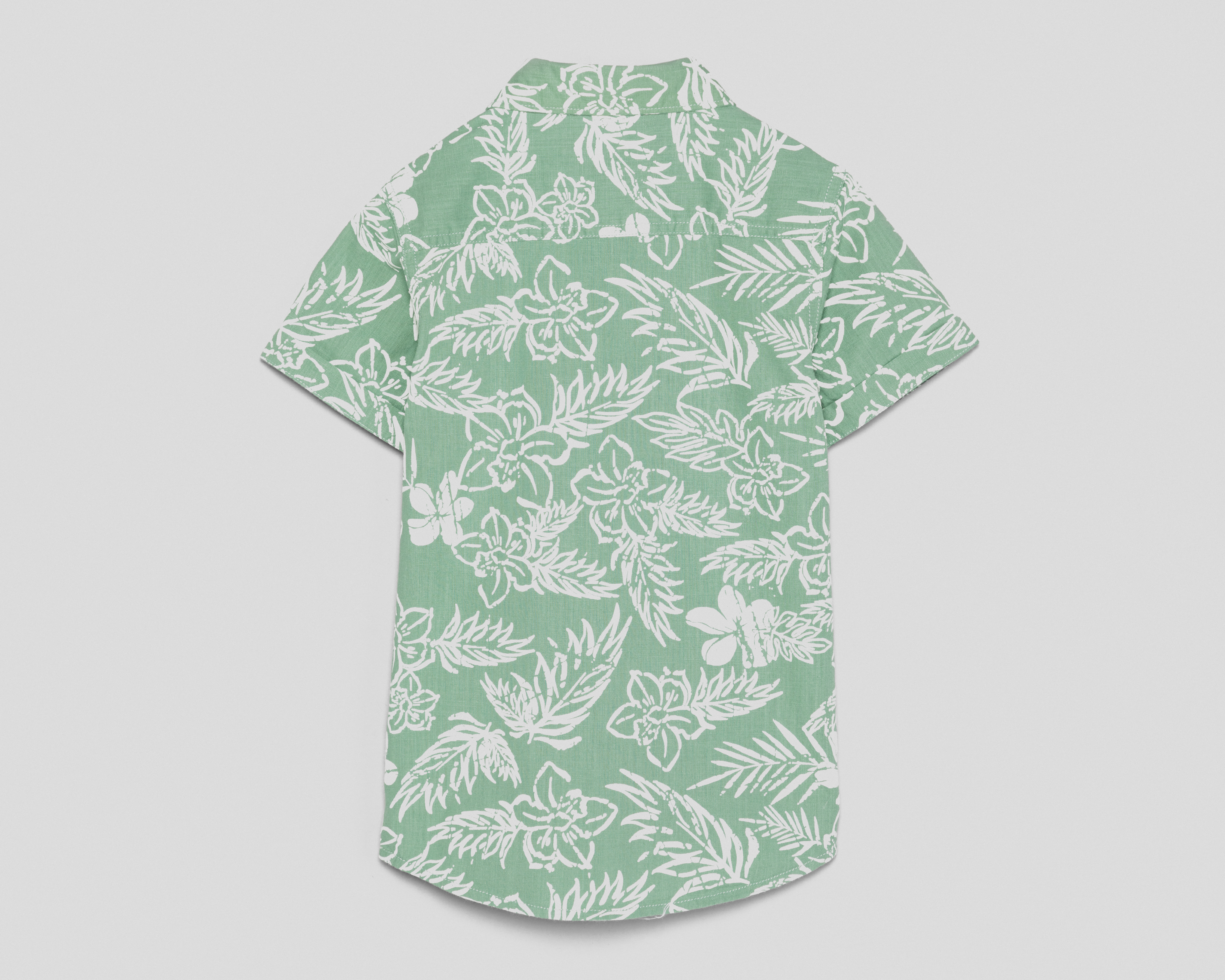 Foto 3 pulgar | Foto 2 | Camisa Refill Manga Corta Floral para Niño