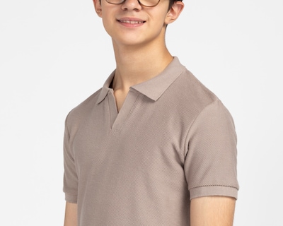 Foto 4 | Foto 4 | Playera de Cuello Polo Café Refill Juvenil