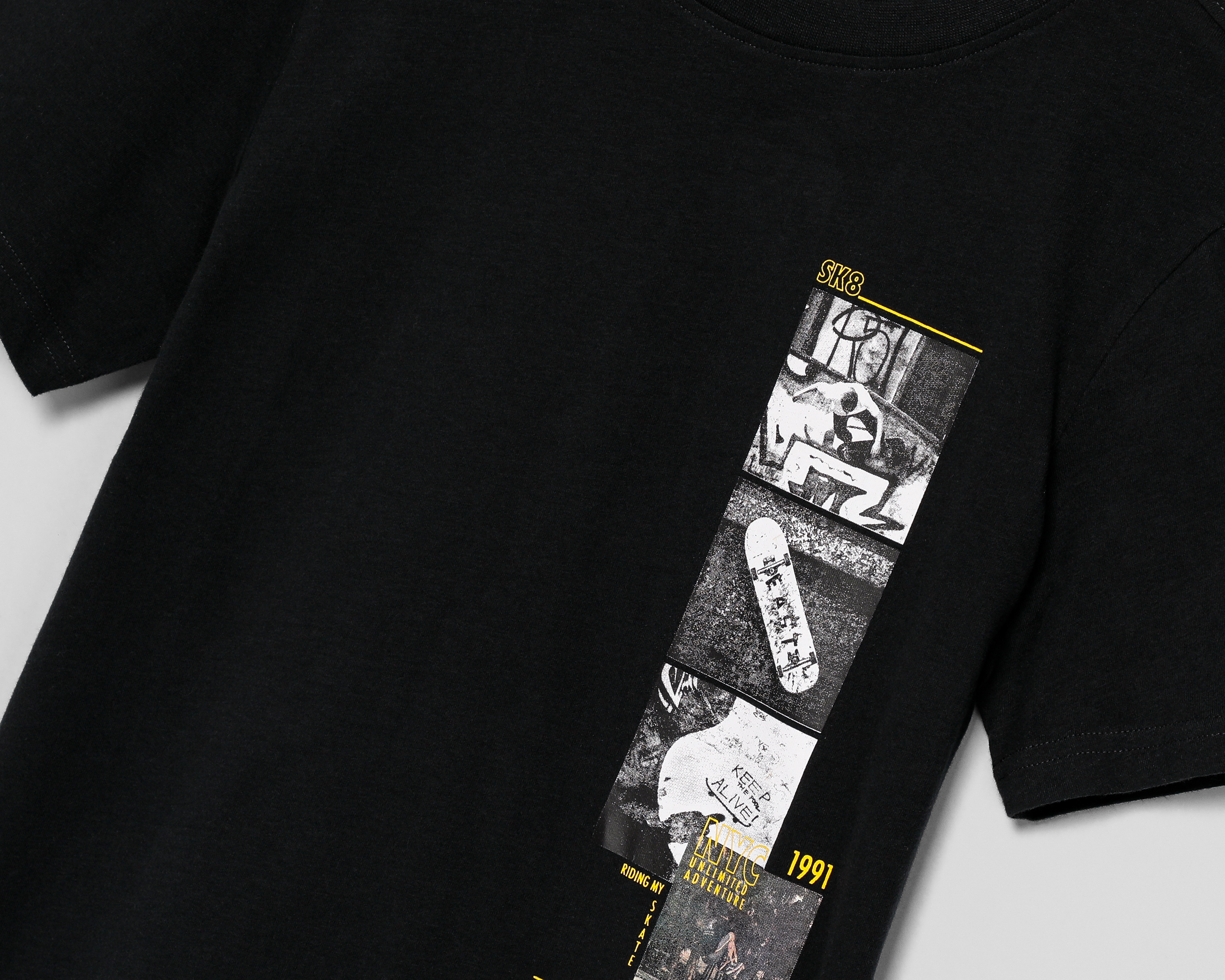 Foto 4 pulgar | Foto 3 | Playera Neo*City Manga Corta Print Skate para Niño