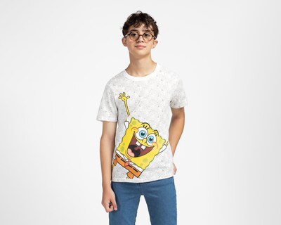 Foto 1 | Foto 1 | Playera Bob Esponja Manga Corta Estampada para Niño