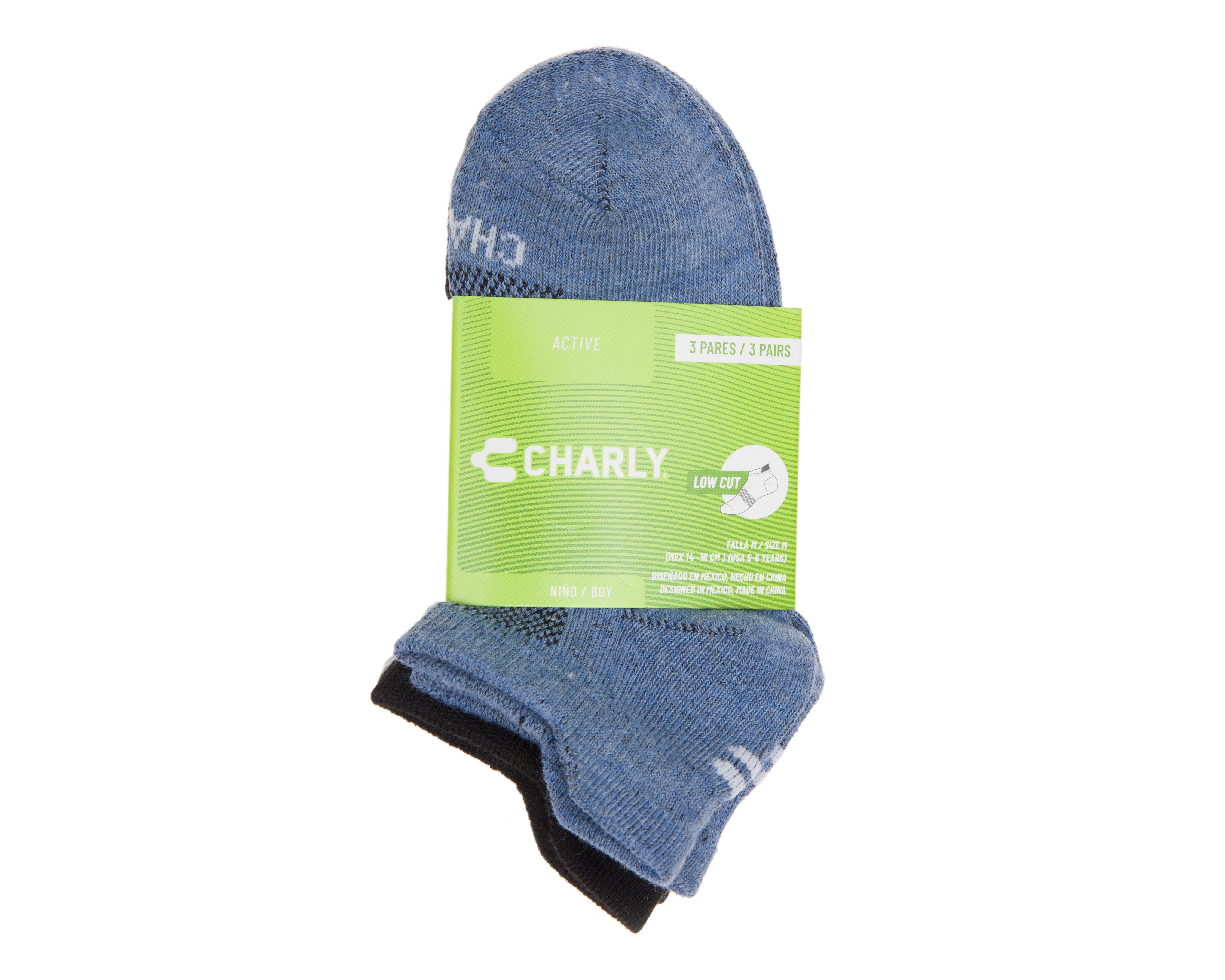 Foto 4 pulgar | Foto 3 | Calcetas Deportivas Charly para Niño 3 Pares
