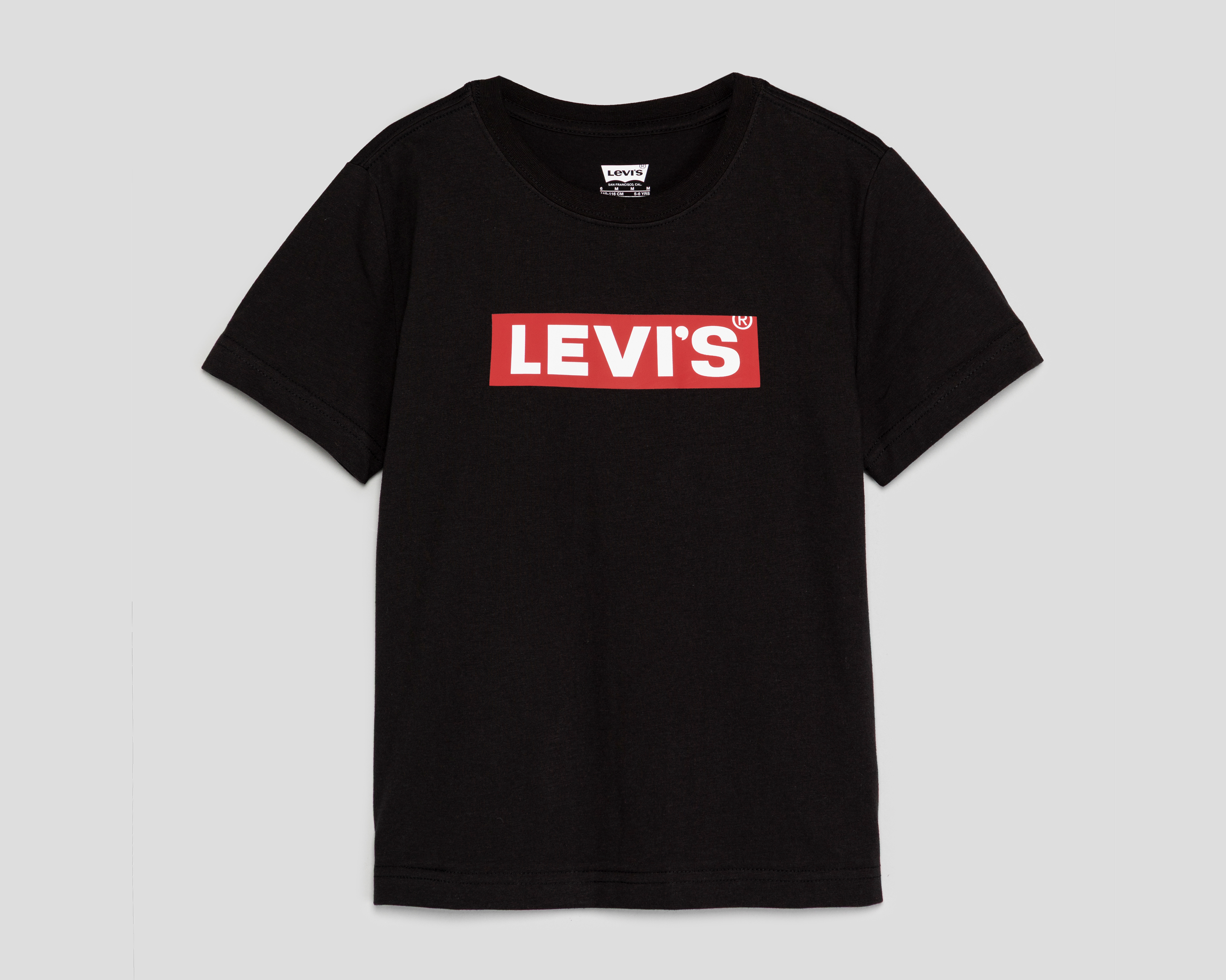 Foto 2 pulgar | Foto 1 | Playera de Cuello Redondo Negra Levi's para Niño