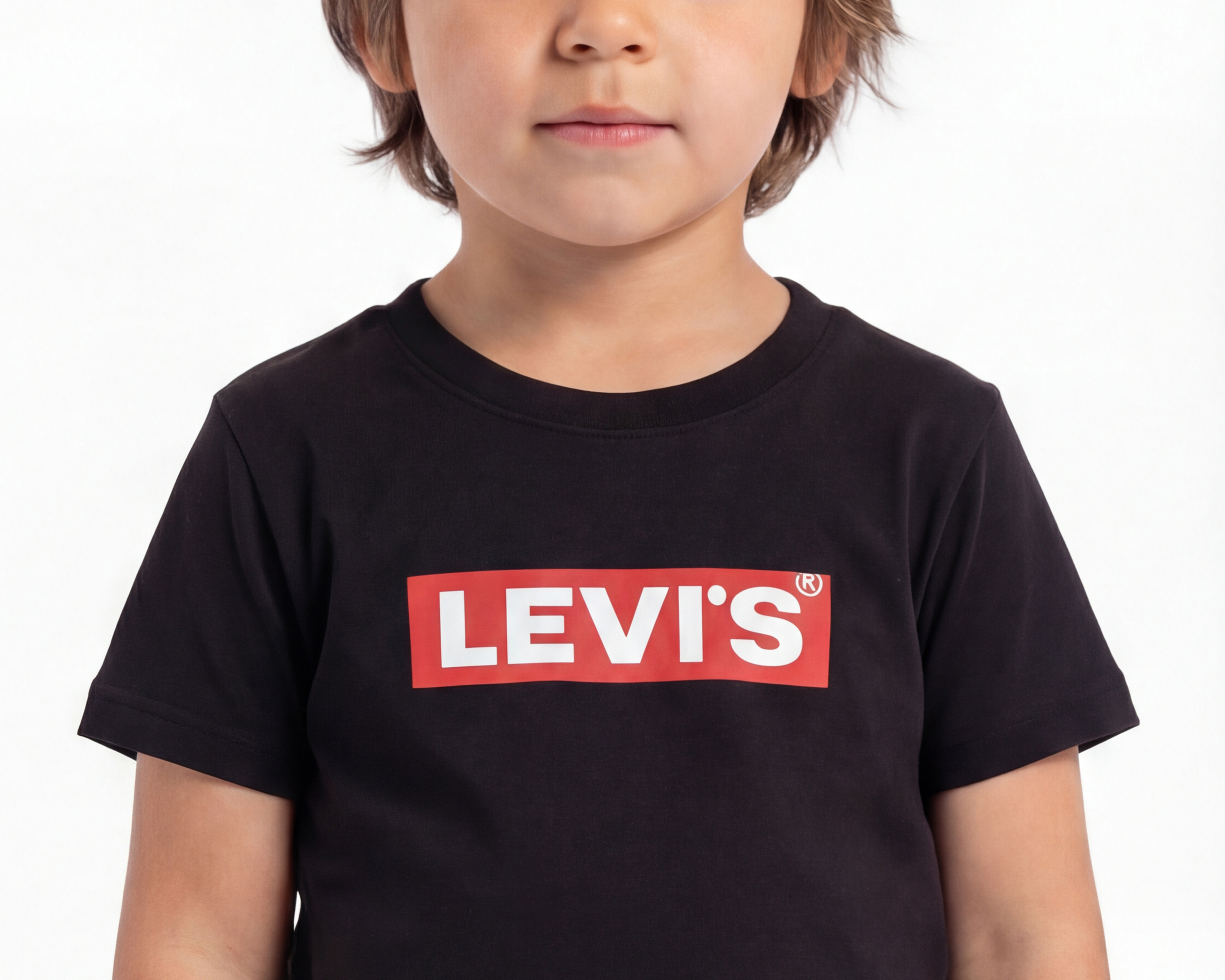 Foto 5 pulgar | Foto 4 | Playera de Cuello Redondo Negra Levi's para Niño