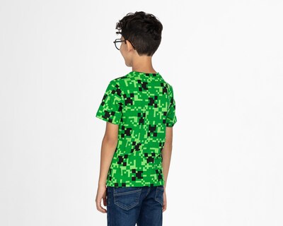 Foto 3 | Foto 3 | Playera Cuello Redondo Verde Minecraft para Niño