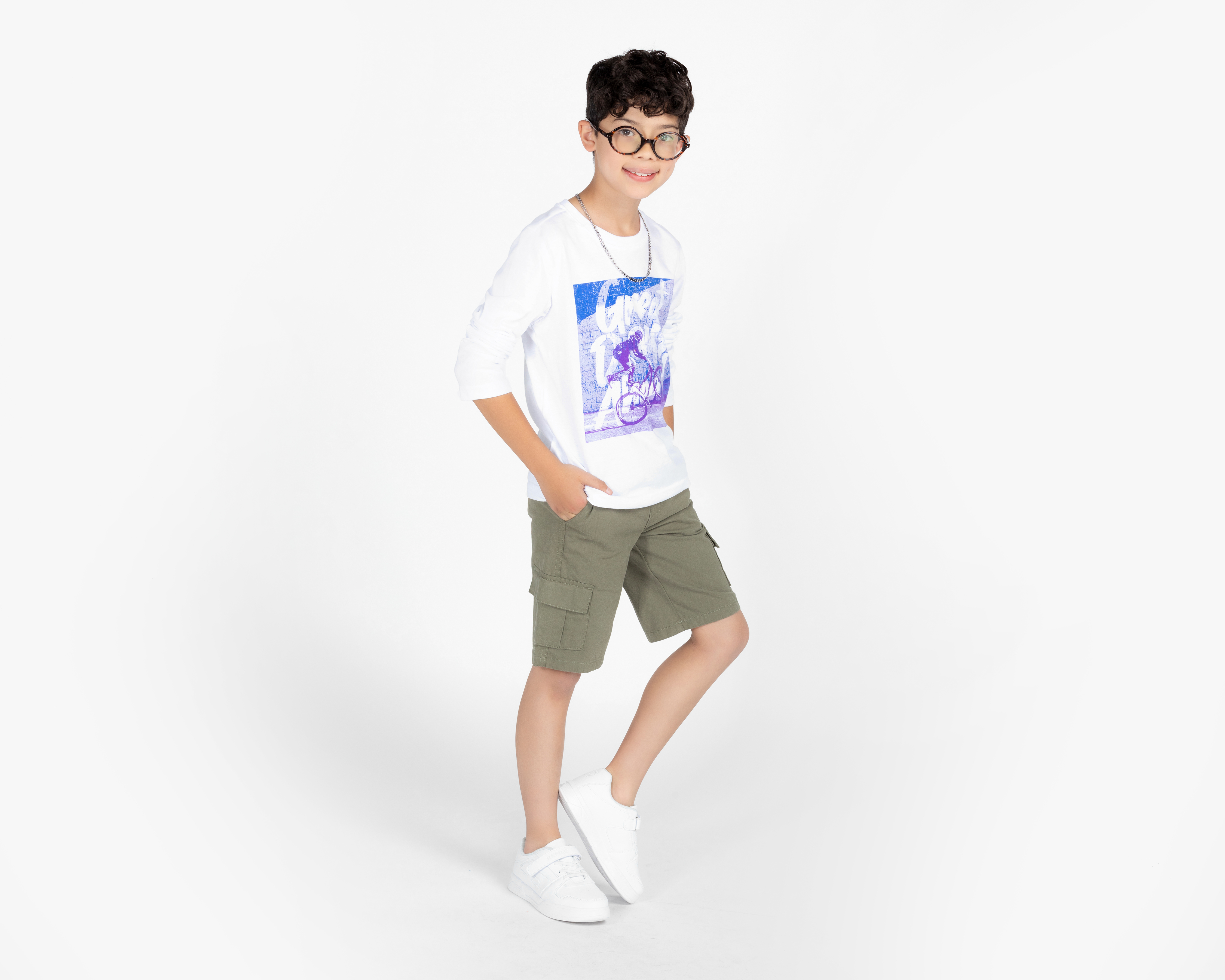 Foto 4 pulgar | Foto 3 | Playera Neo*City Manga Larga Estampada para Niño