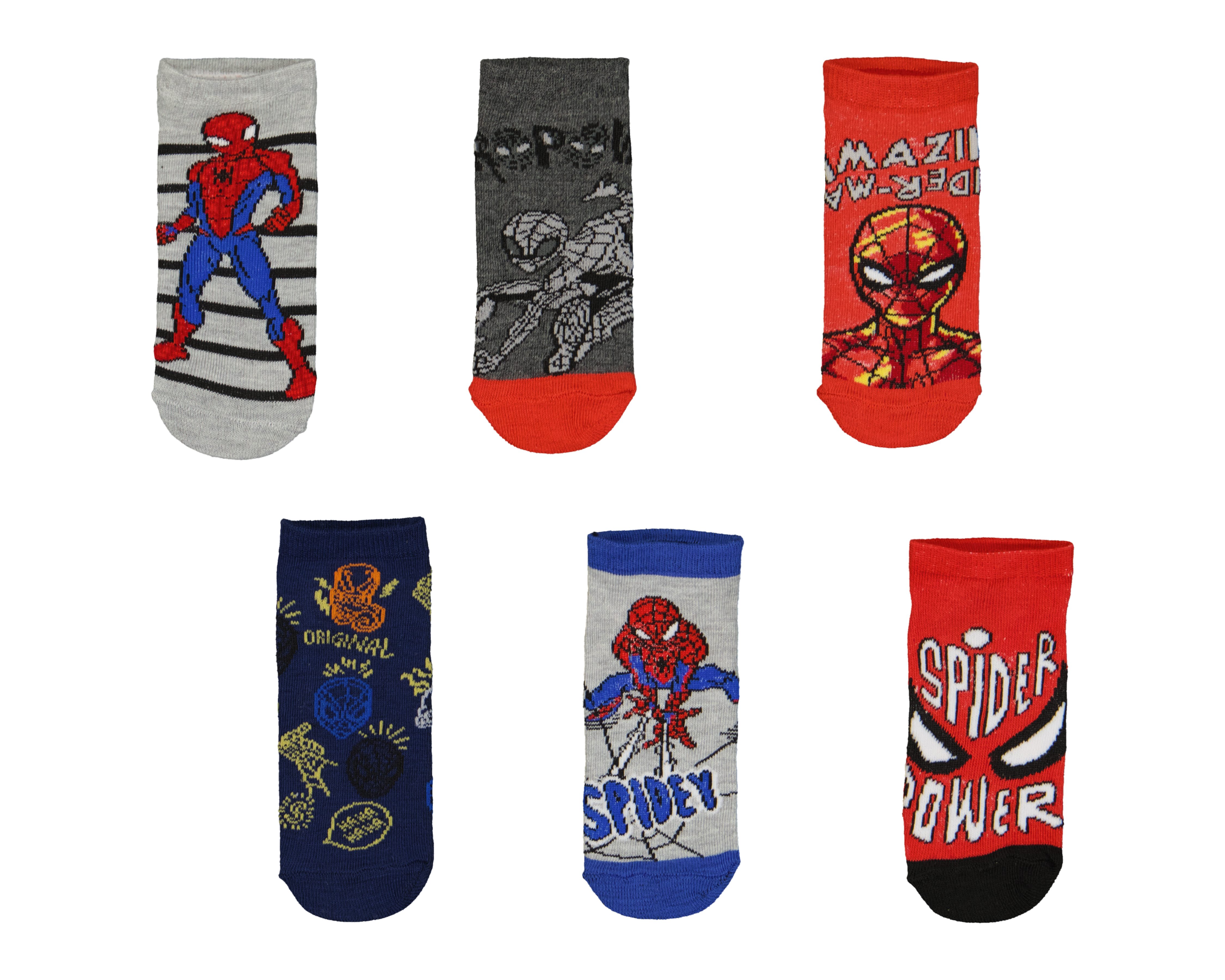 Foto 2 pulgar | Foto 1 | Calcetas Cortas Marvel Spider-Man para Niño 6 Pares
