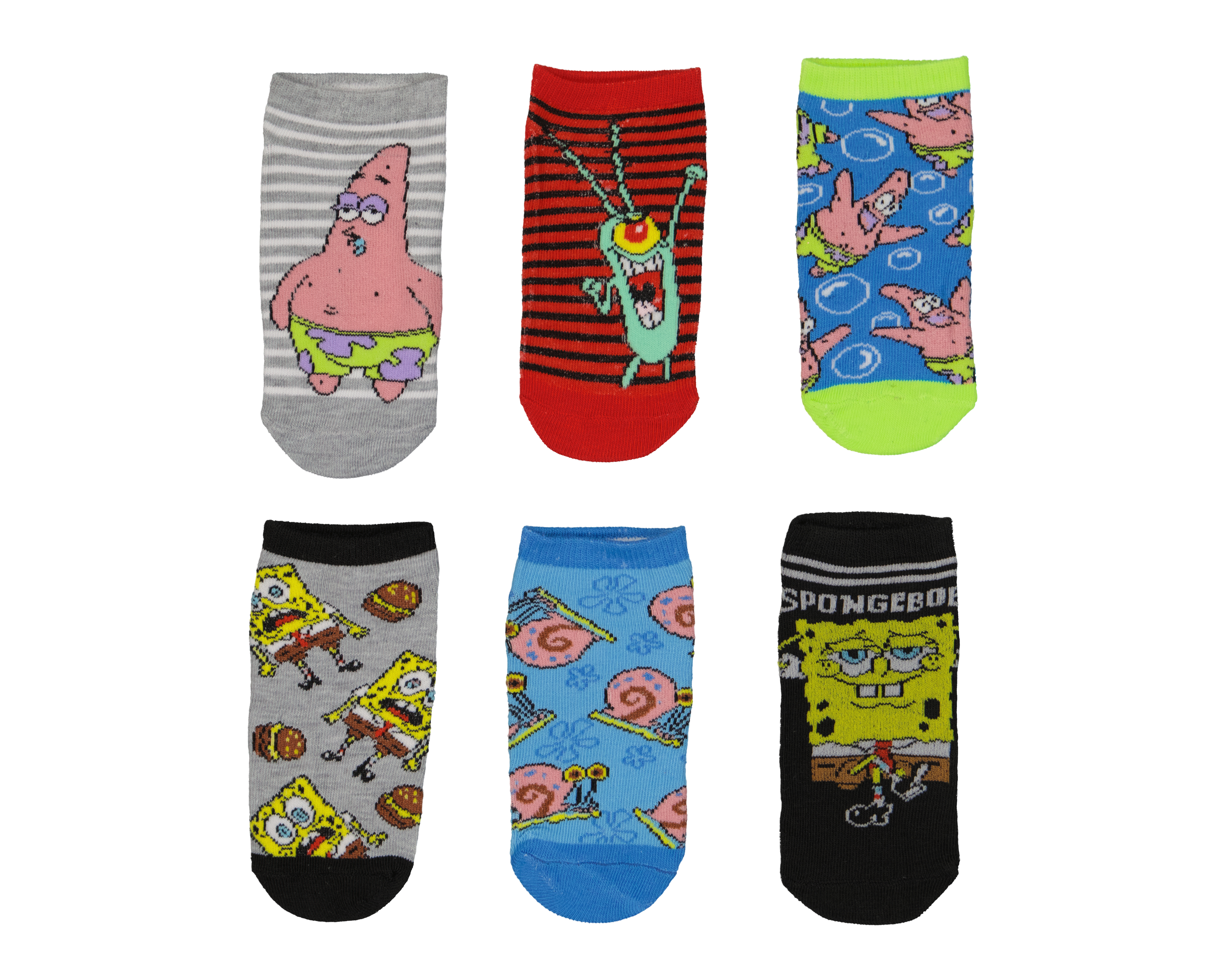 Foto 2 pulgar | Foto 1 | Calcetas Bob Esponja para Niño 6 Pares