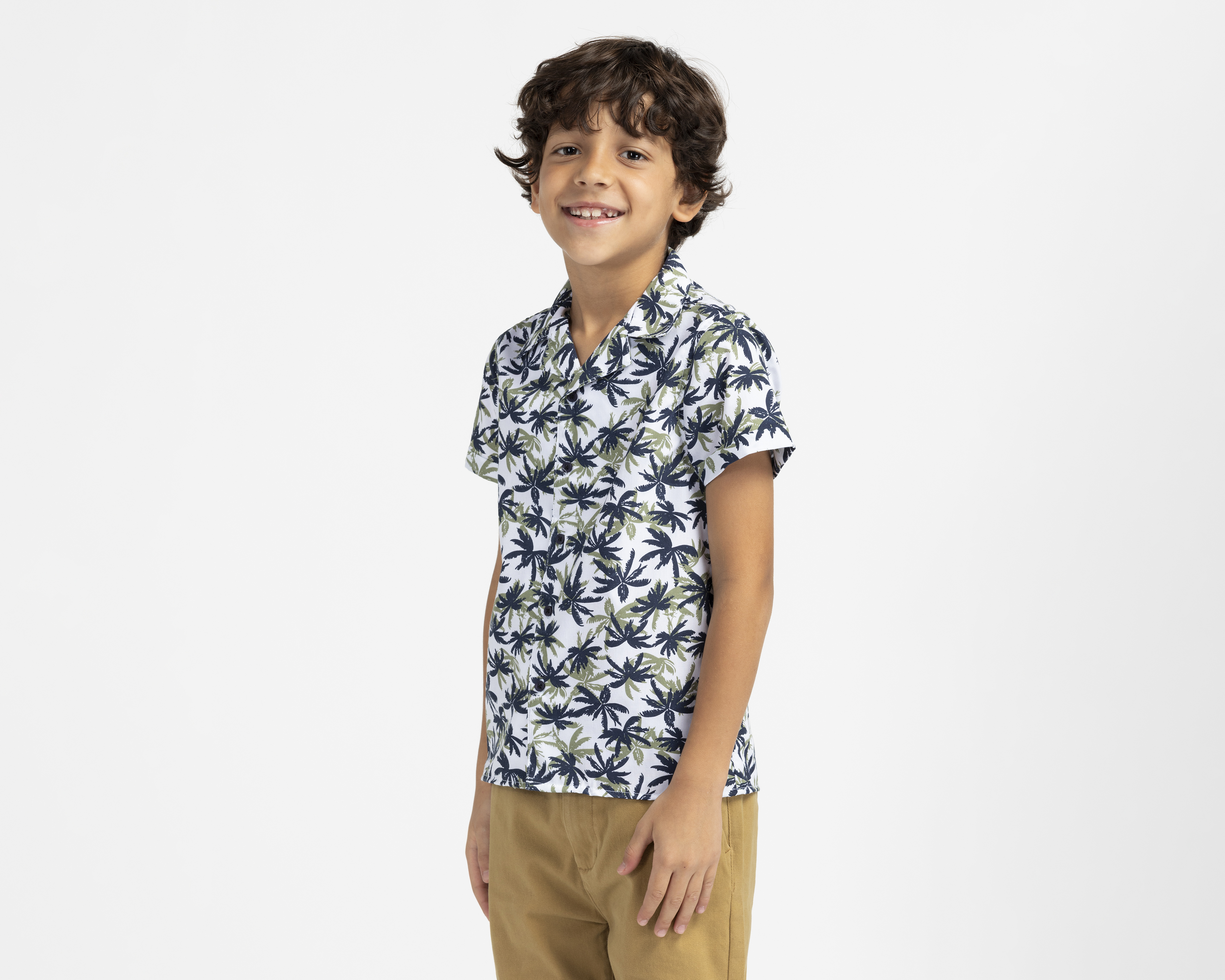 Camisa de Cuello Americano Blanca Refill para Niño