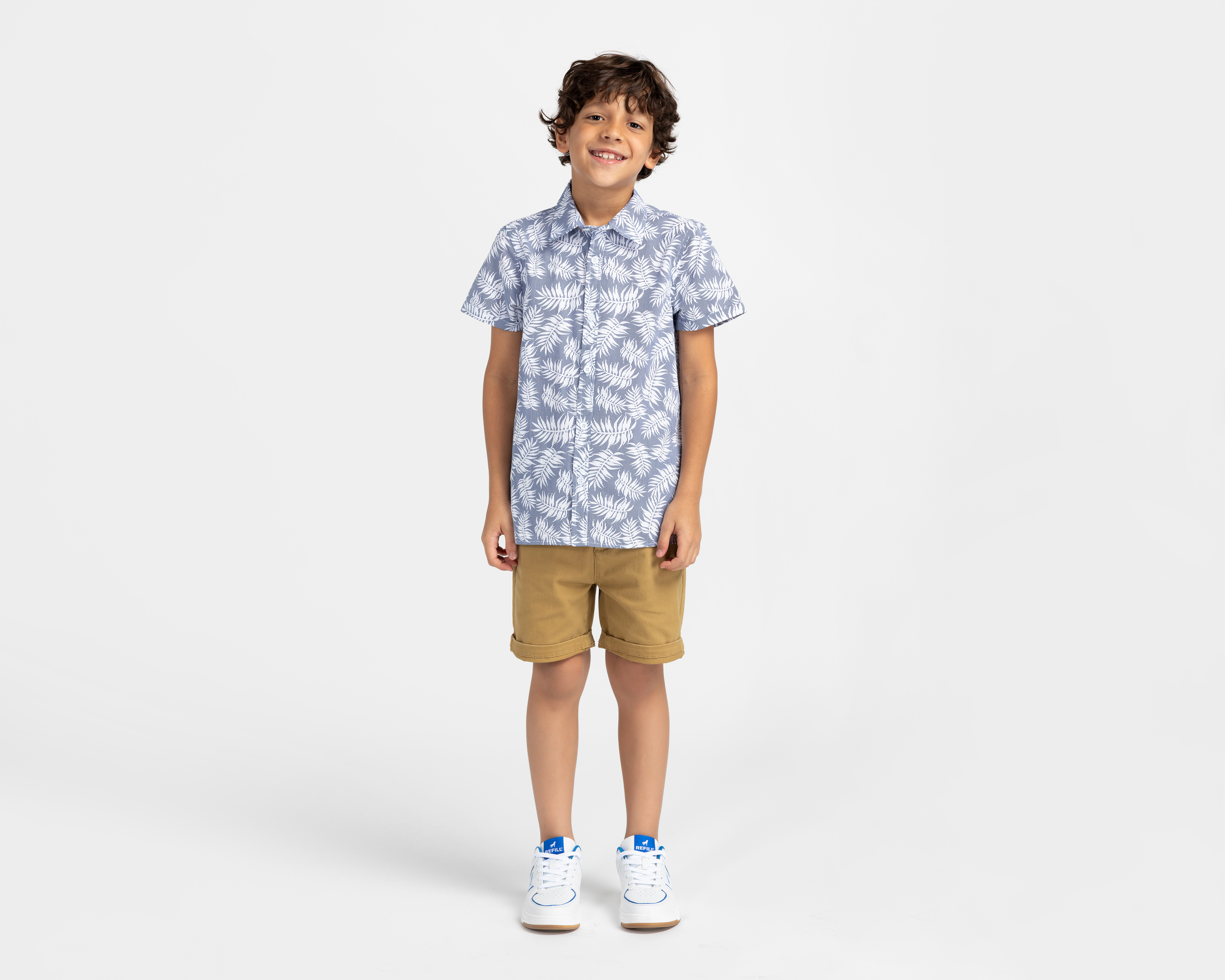 Foto 3 pulgar | Foto 2 | Camisa Refill Manga Corta Estampada para Niño