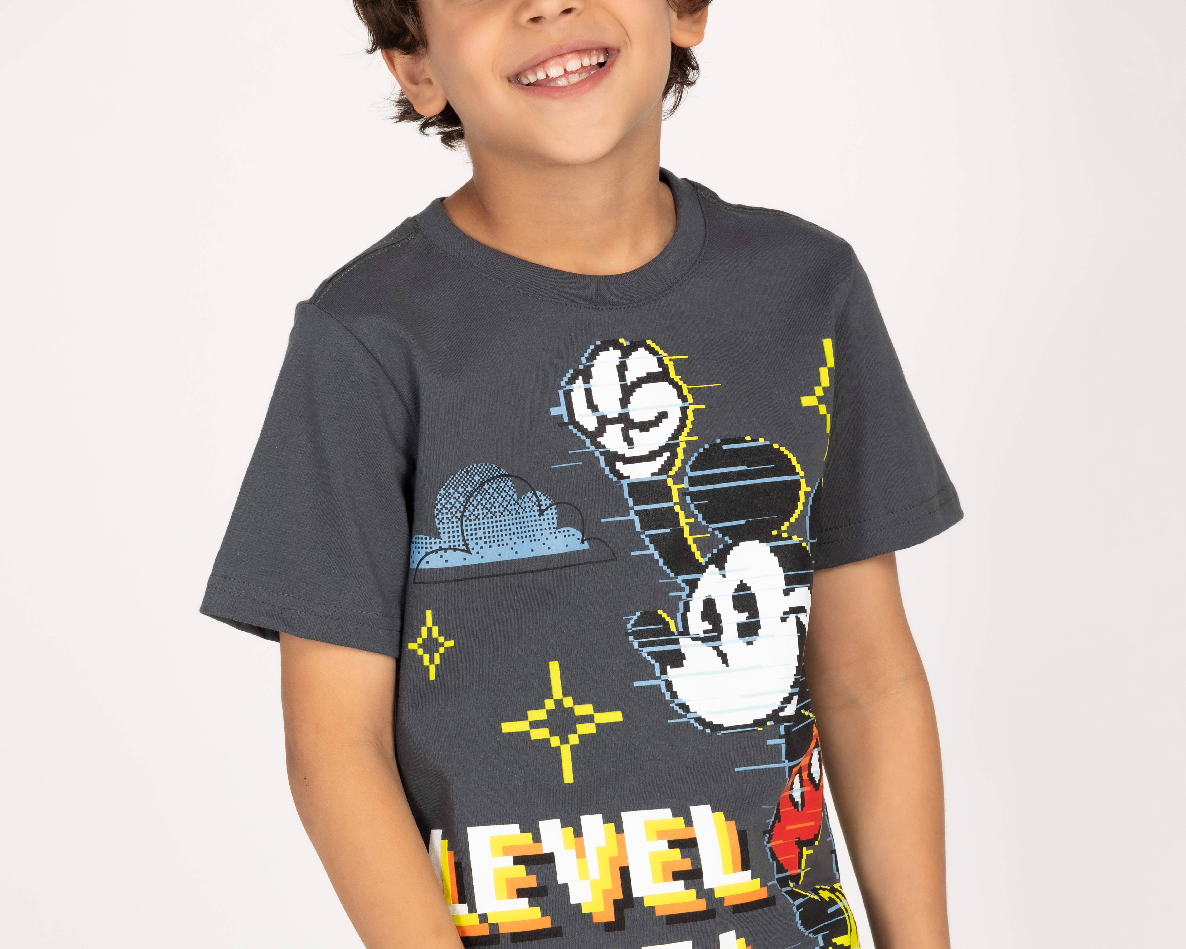 Foto 4 pulgar | Foto 3 | Playera Disney Mickey Mouse Manga Corta Estampada para Niño